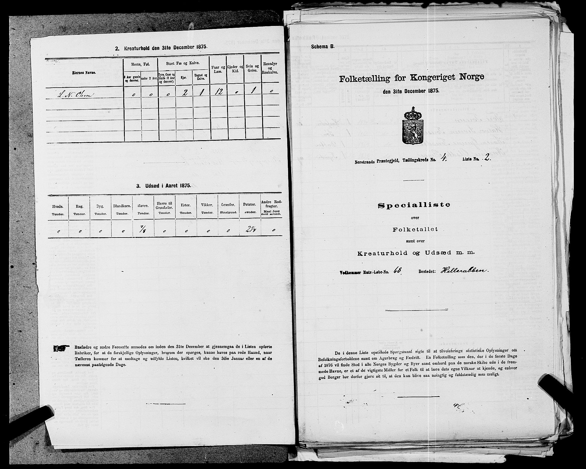 SAST, Folketelling 1875 for 1139P Nedstrand prestegjeld, 1875, s. 149