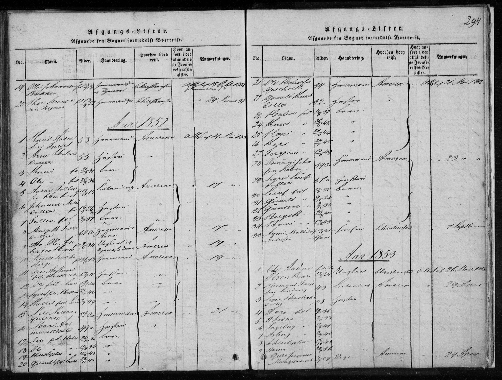 Lårdal kirkebøker, SAKO/A-284/F/Fa/L0005: Ministerialbok nr. I 5, 1815-1860, s. 294