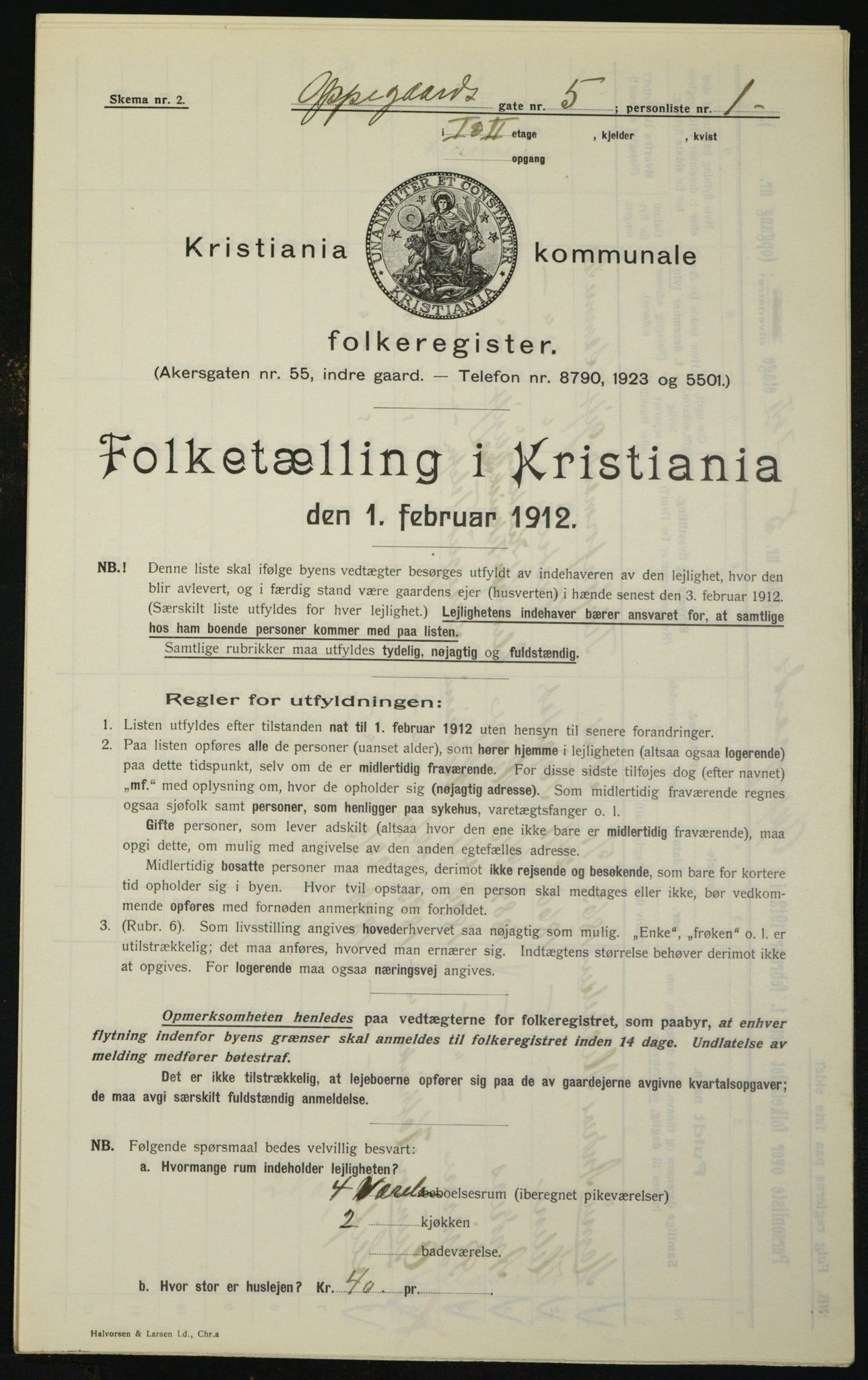 OBA, Kommunal folketelling 1.2.1912 for Kristiania, 1912, s. 76301