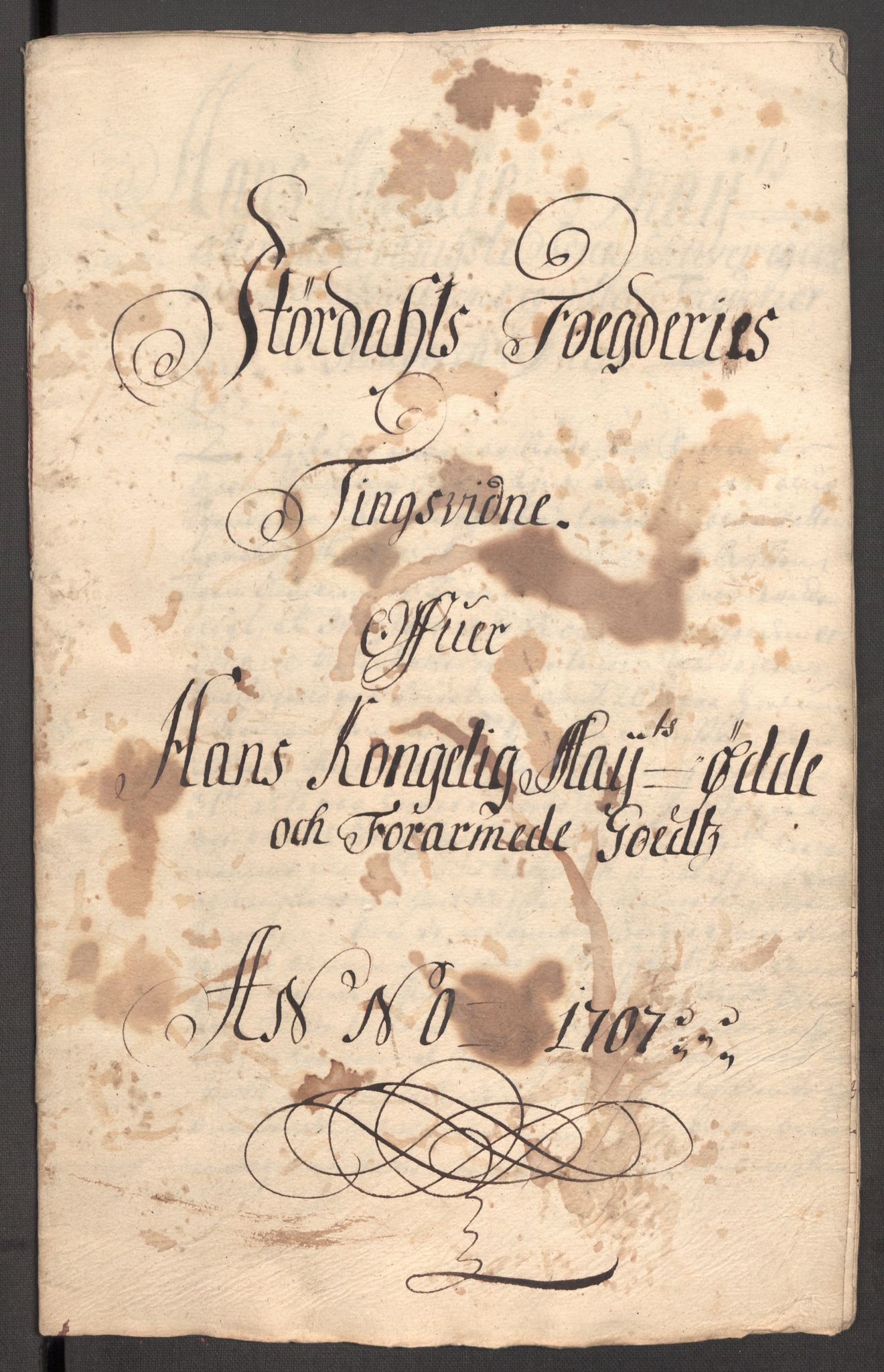 Rentekammeret inntil 1814, Reviderte regnskaper, Fogderegnskap, RA/EA-4092/R62/L4197: Fogderegnskap Stjørdal og Verdal, 1707, s. 289