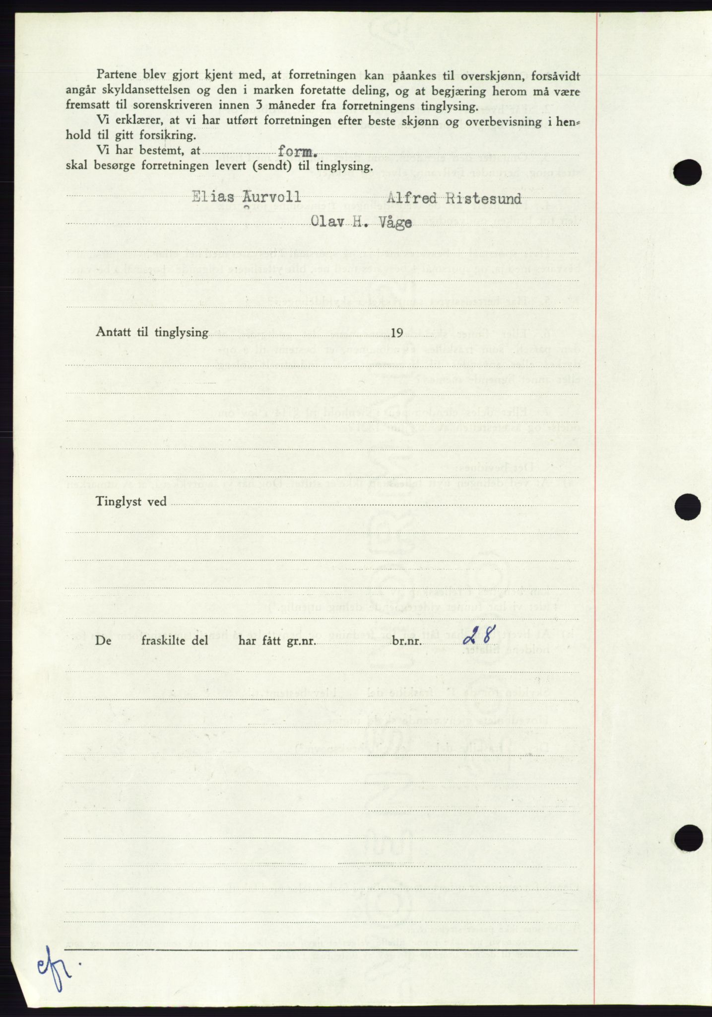 Søre Sunnmøre sorenskriveri, AV/SAT-A-4122/1/2/2C/L0095: Pantebok nr. 21A, 1953-1953, Dagboknr: 1237/1953