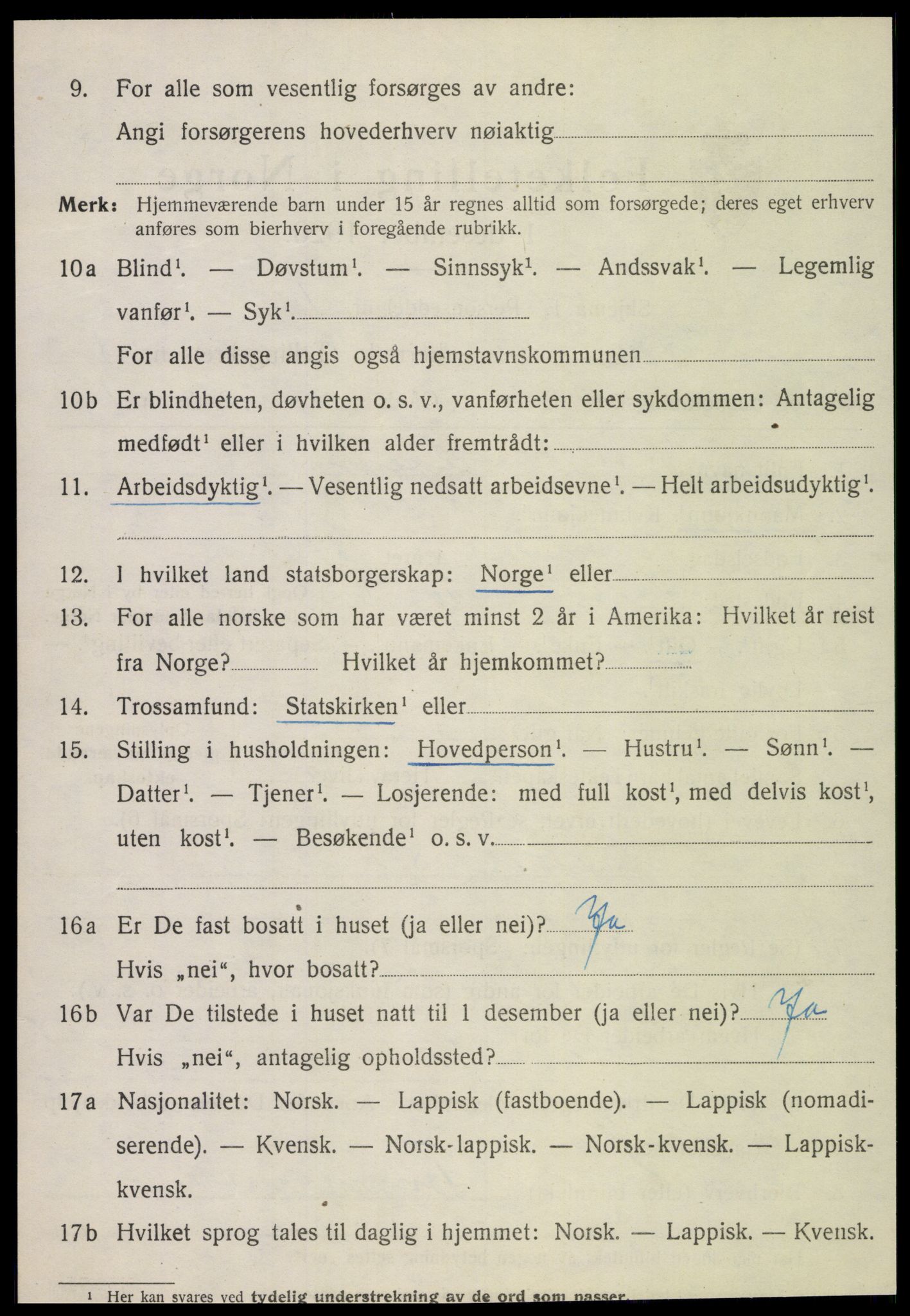 SAT, Folketelling 1920 for 1735 Kvam herred, 1920, s. 2000