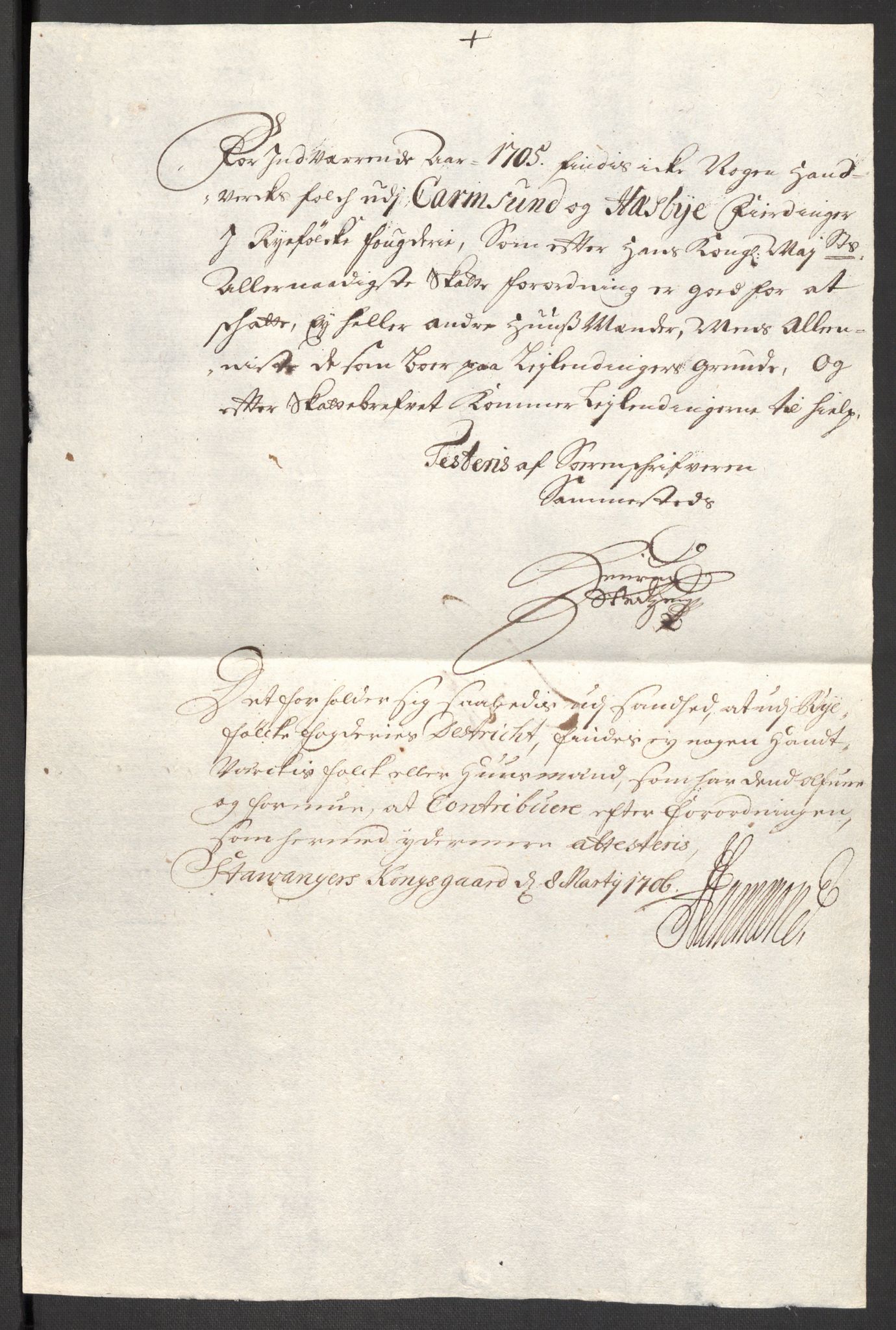 Rentekammeret inntil 1814, Reviderte regnskaper, Fogderegnskap, AV/RA-EA-4092/R47/L2860: Fogderegnskap Ryfylke, 1703-1705, s. 487