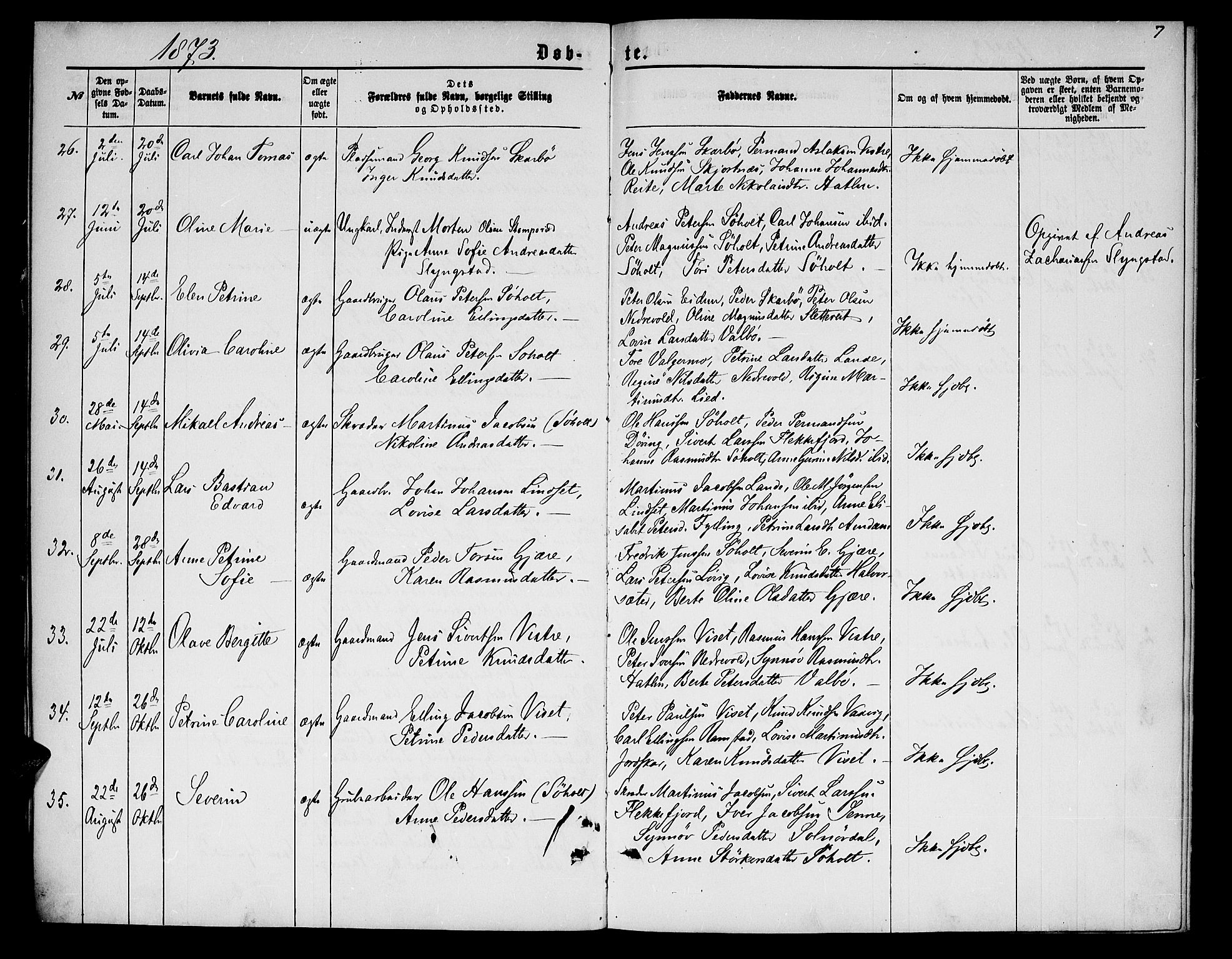 Ministerialprotokoller, klokkerbøker og fødselsregistre - Møre og Romsdal, AV/SAT-A-1454/522/L0325: Klokkerbok nr. 522C04, 1872-1877, s. 7