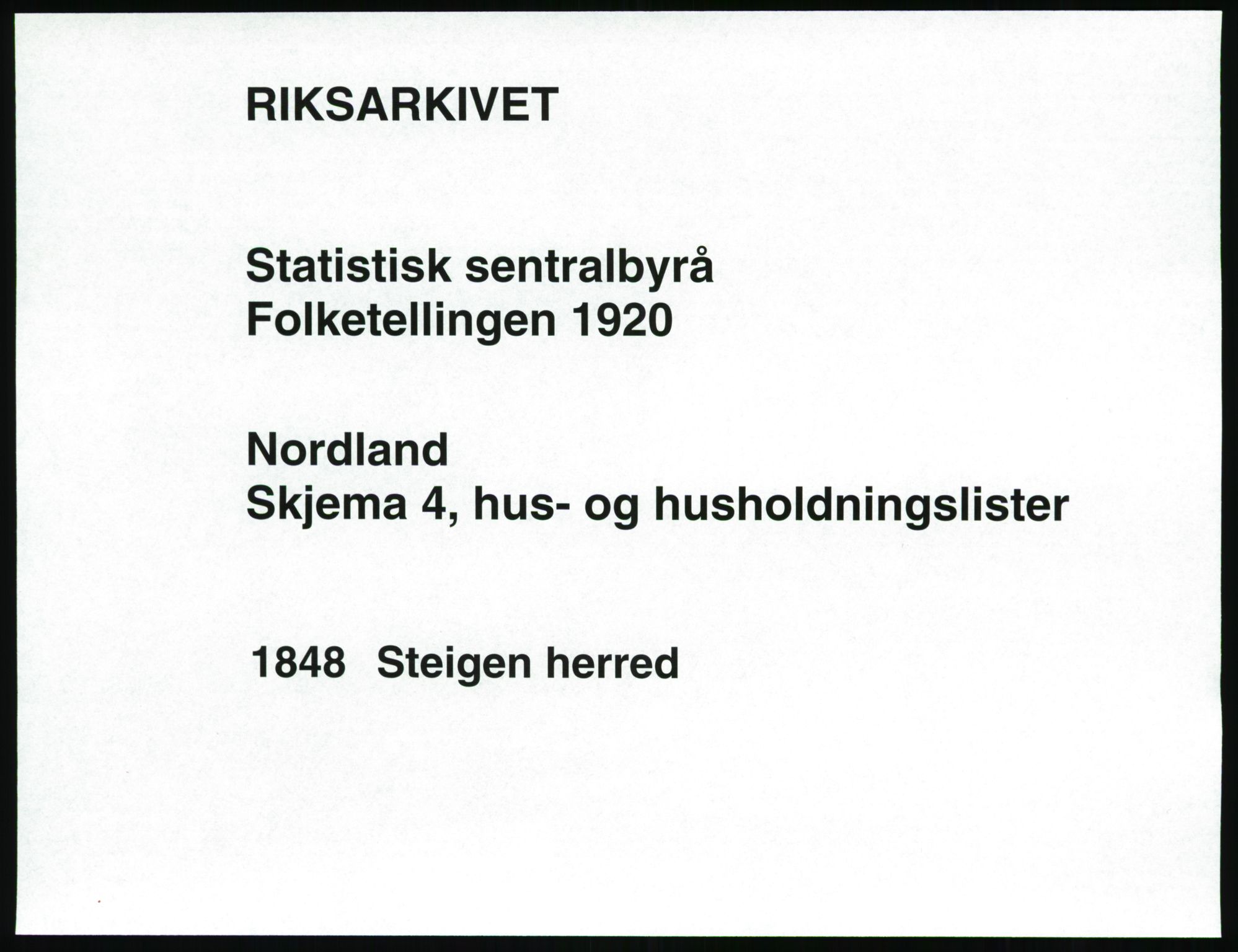 SAT, Folketelling 1920 for 1848 Steigen herred, 1920, s. 46