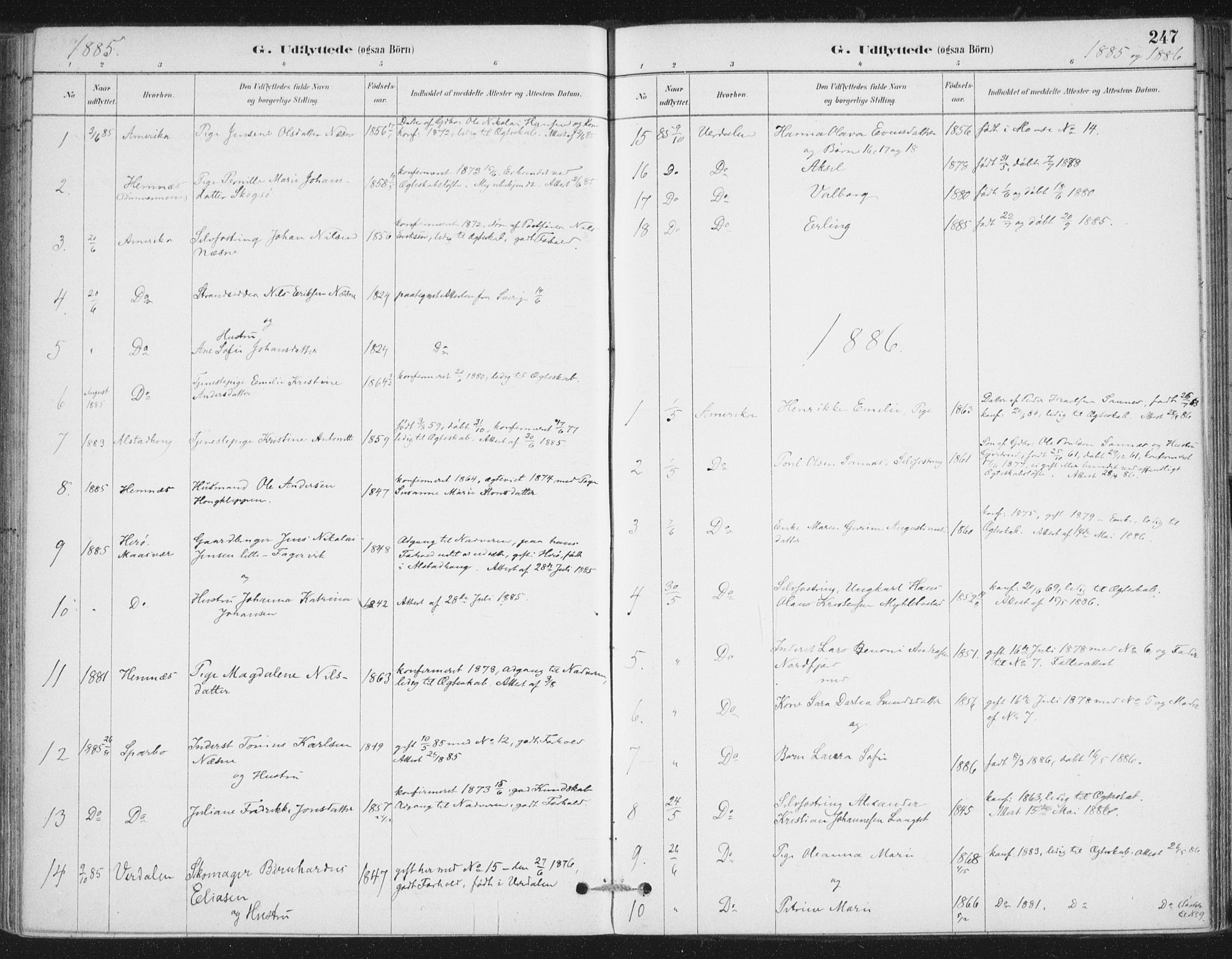 Ministerialprotokoller, klokkerbøker og fødselsregistre - Nordland, SAT/A-1459/838/L0553: Ministerialbok nr. 838A11, 1880-1910, s. 247