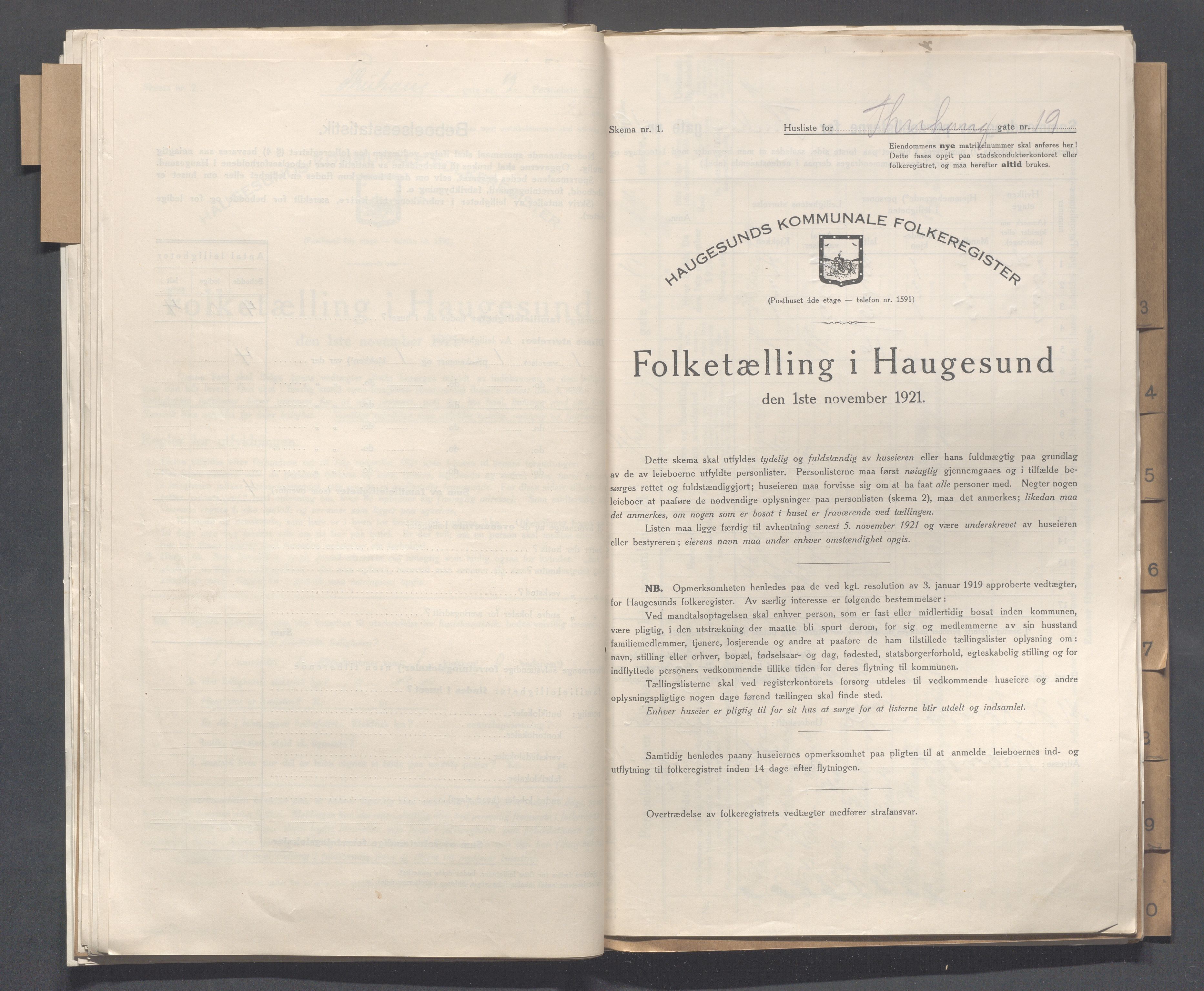 IKAR, Kommunal folketelling 1.11.1921 for Haugesund, 1921, s. 5427
