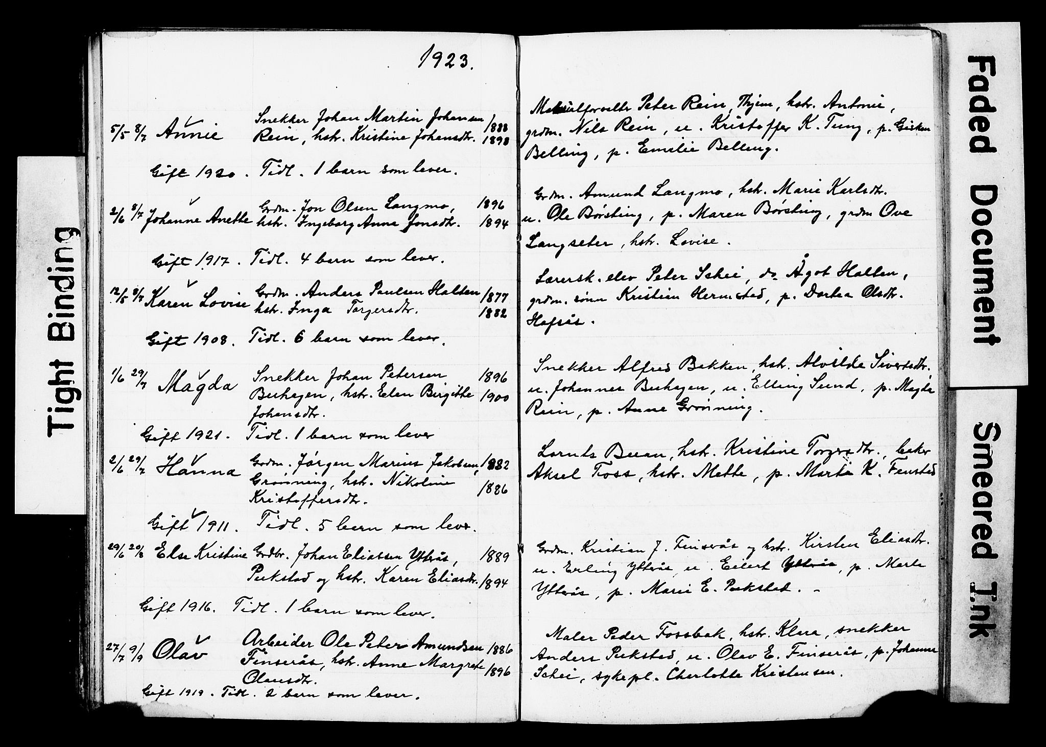 Ministerialprotokoller, klokkerbøker og fødselsregistre - Sør-Trøndelag, AV/SAT-A-1456/646/L0631: Klokkerbok nr. 646C04, 1917-1930
