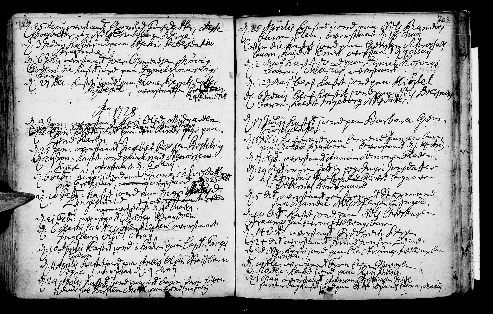 Oddernes sokneprestkontor, AV/SAK-1111-0033/F/Fa/Faa/L0002: Ministerialbok nr. A 2, 1719-1764, s. 702-703