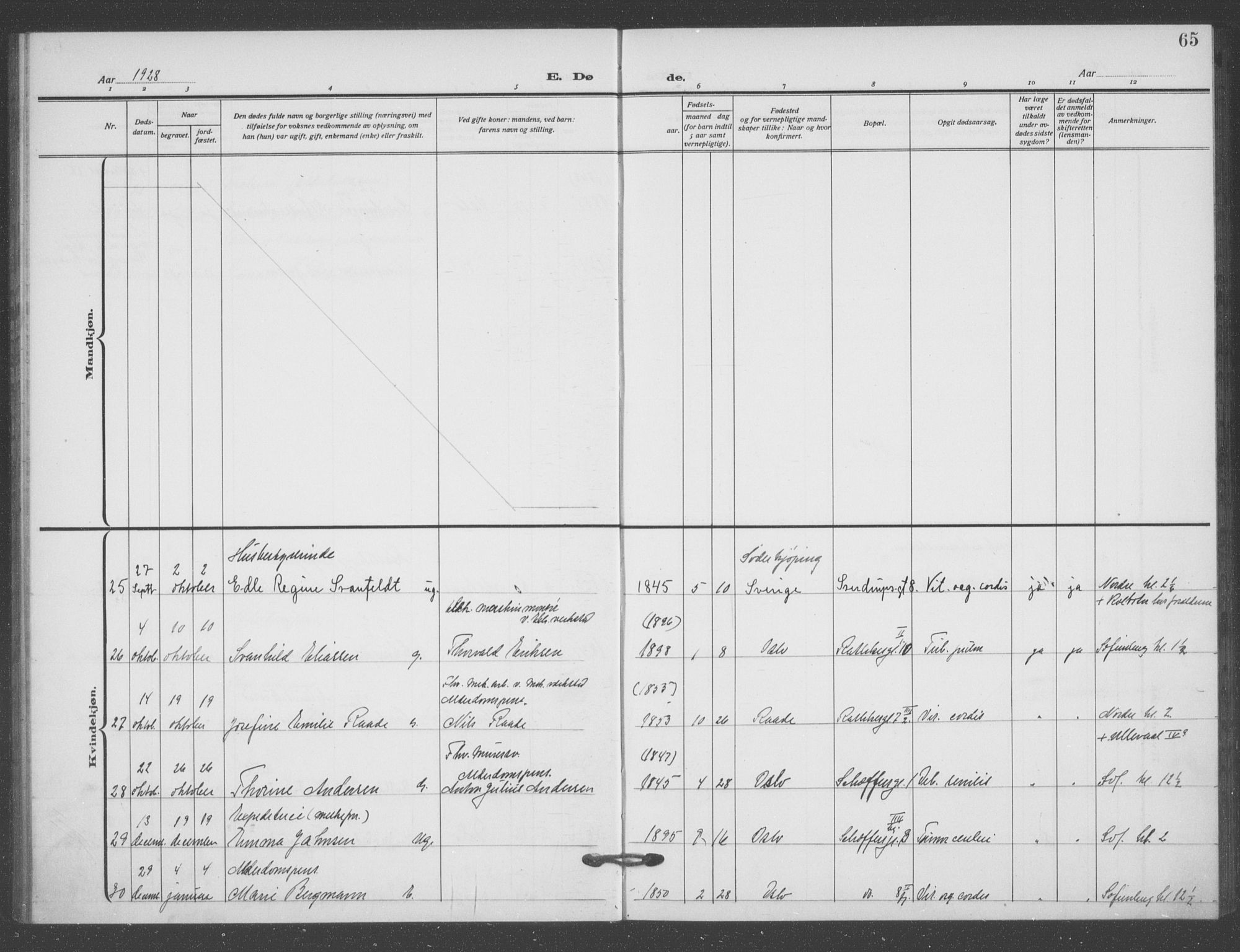 Matteus prestekontor Kirkebøker, AV/SAO-A-10870/F/Fa/L0004: Ministerialbok nr. 4, 1917-1938, s. 65