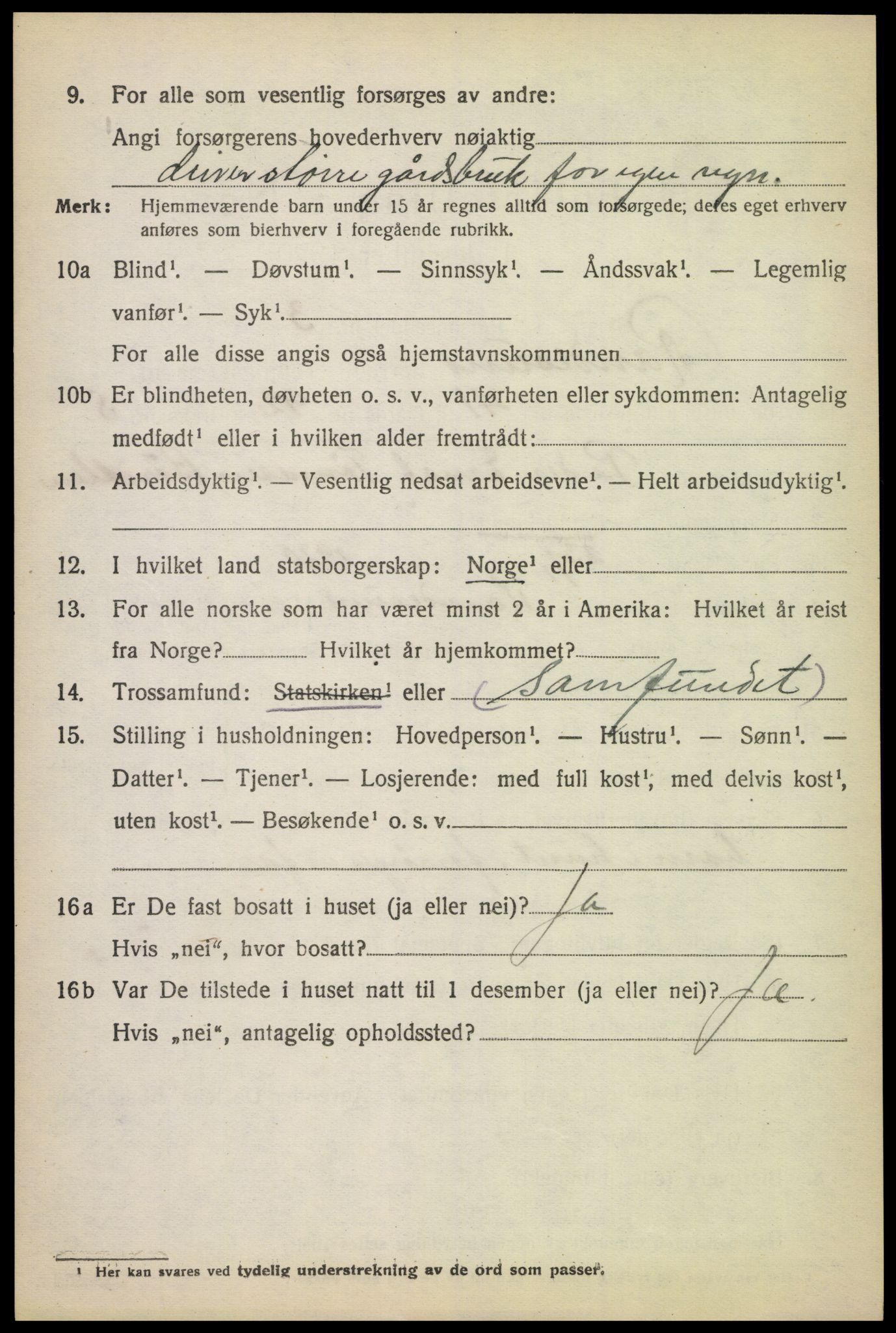 SAK, Folketelling 1920 for 1011 Randesund herred, 1920, s. 2707
