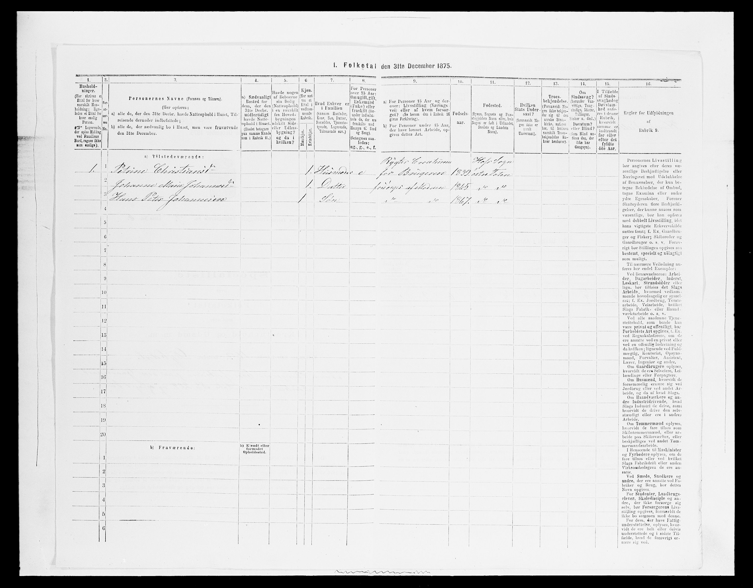 SAH, Folketelling 1875 for 0528P Østre Toten prestegjeld, 1875, s. 1626