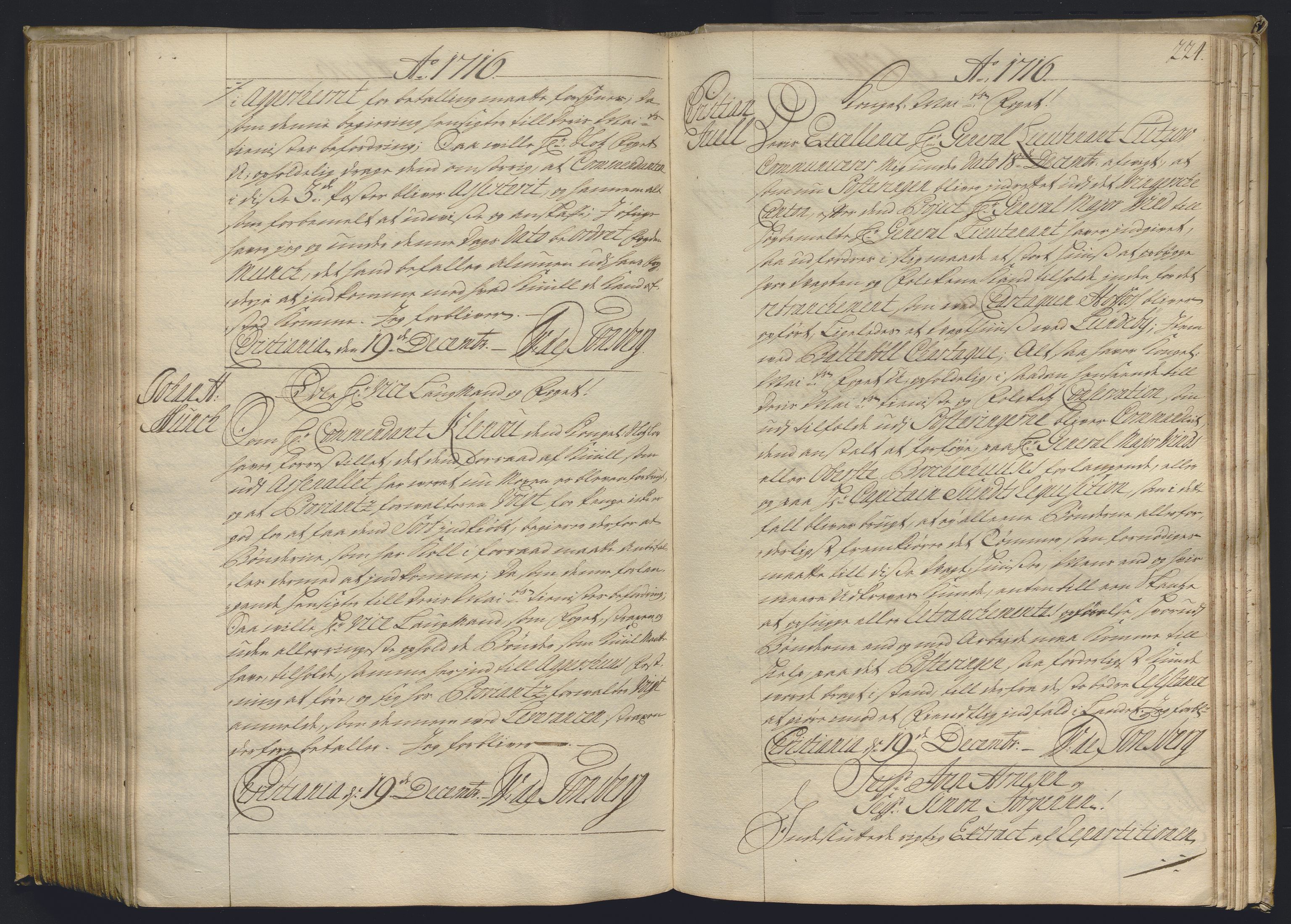 Kristiania stiftamt, AV/SAO-A-10386/B/Ba/L0004: Kopibok, 1715-1717, s. 223b-224a