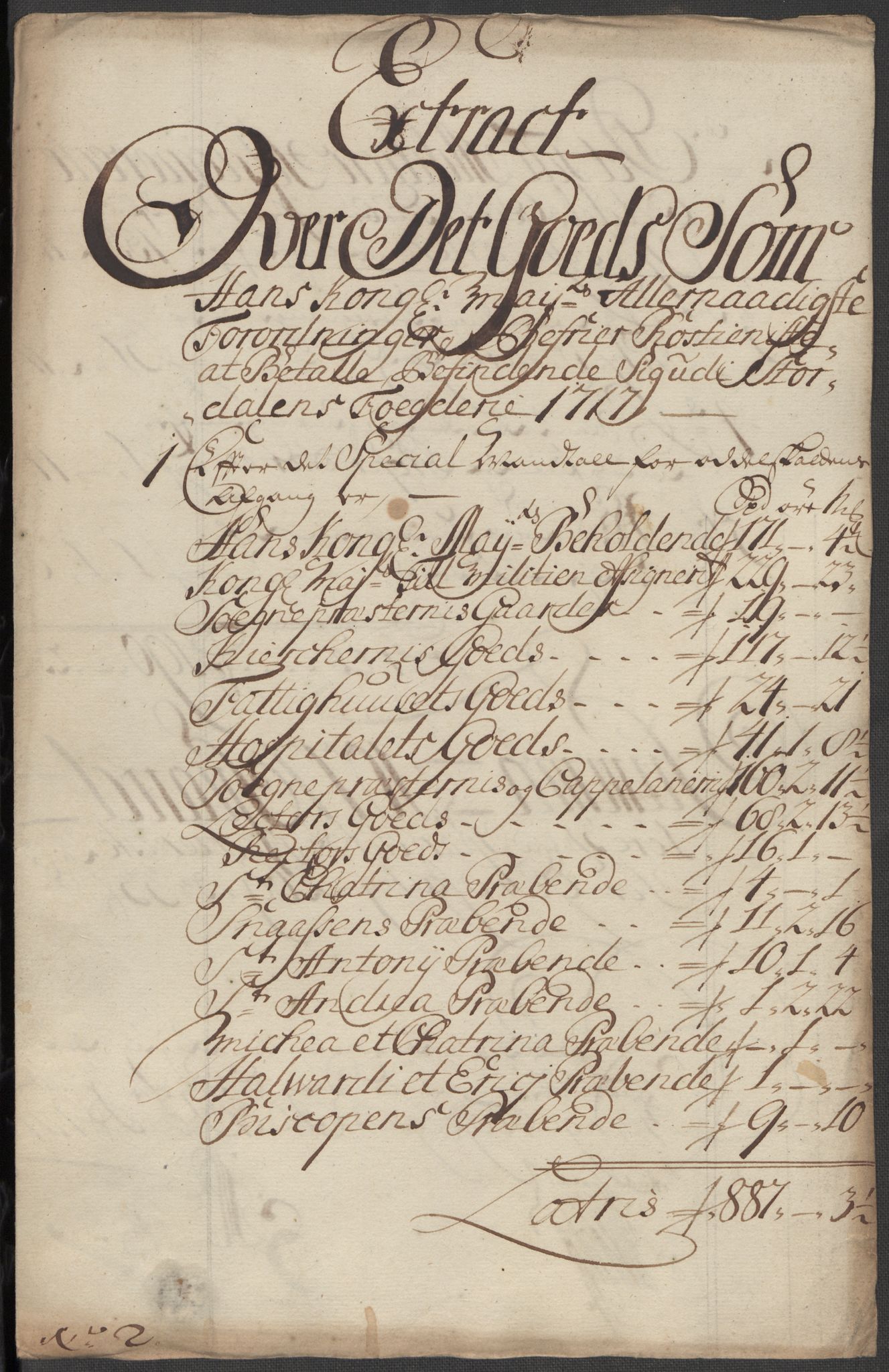 Rentekammeret inntil 1814, Reviderte regnskaper, Fogderegnskap, RA/EA-4092/R62/L4207: Fogderegnskap Stjørdal og Verdal, 1717, s. 96