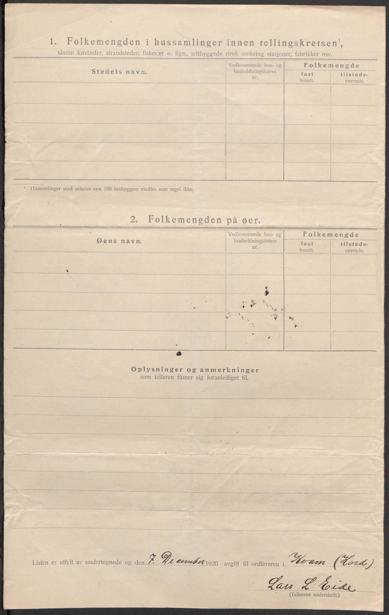 SAB, Folketelling 1920 for 1238 Kvam herred, 1920, s. 30