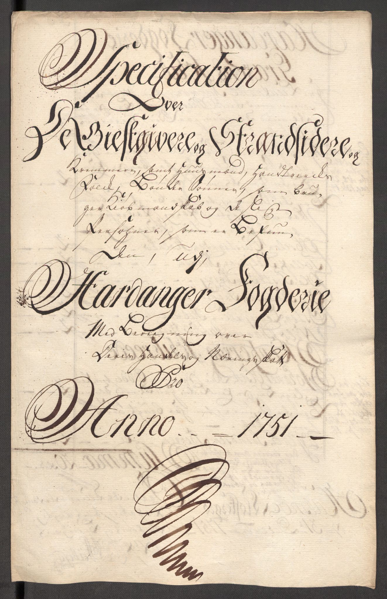 Rentekammeret inntil 1814, Reviderte regnskaper, Fogderegnskap, RA/EA-4092/R48/L3056: Fogderegnskap Sunnhordland og Hardanger, 1751, s. 267