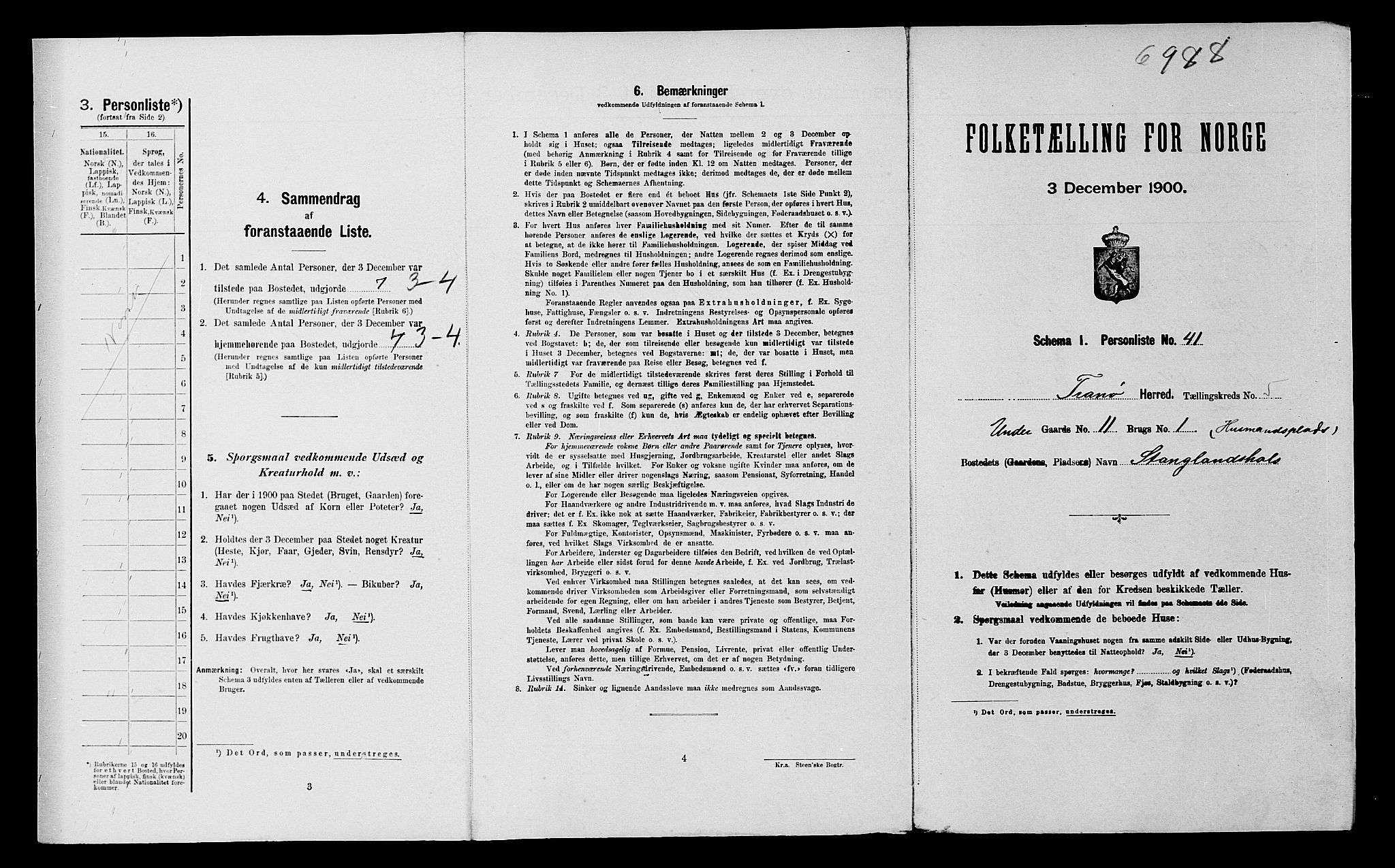 SATØ, Folketelling 1900 for 1927 Tranøy herred, 1900, s. 116