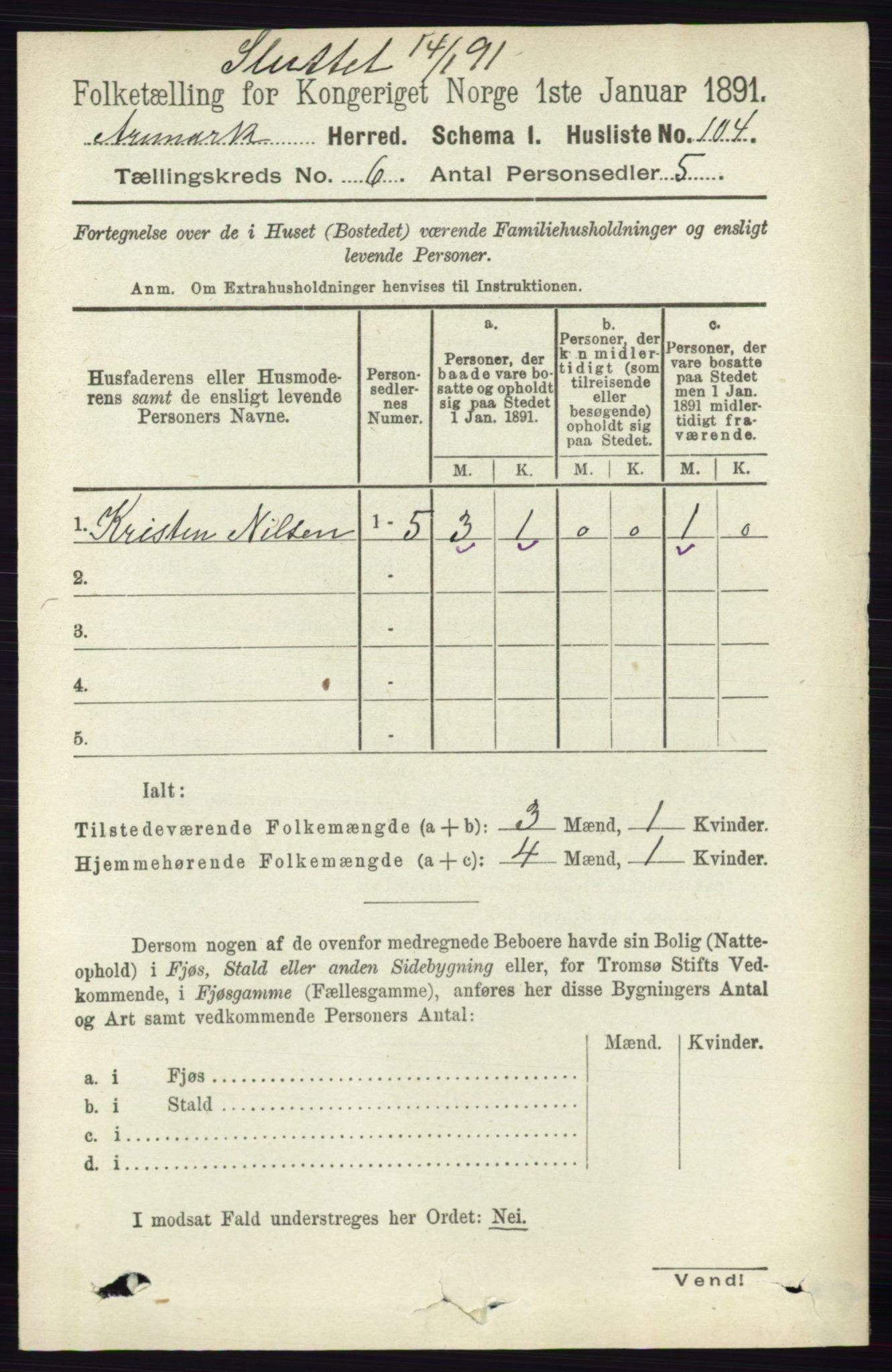 RA, Folketelling 1891 for 0118 Aremark herred, 1891, s. 3106