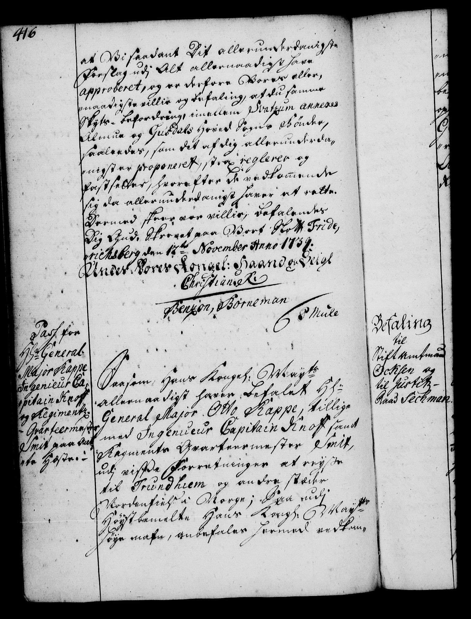 Rentekammeret, Kammerkanselliet, AV/RA-EA-3111/G/Gg/Gga/L0004: Norsk ekspedisjonsprotokoll med register (merket RK 53.4), 1734-1741, s. 416