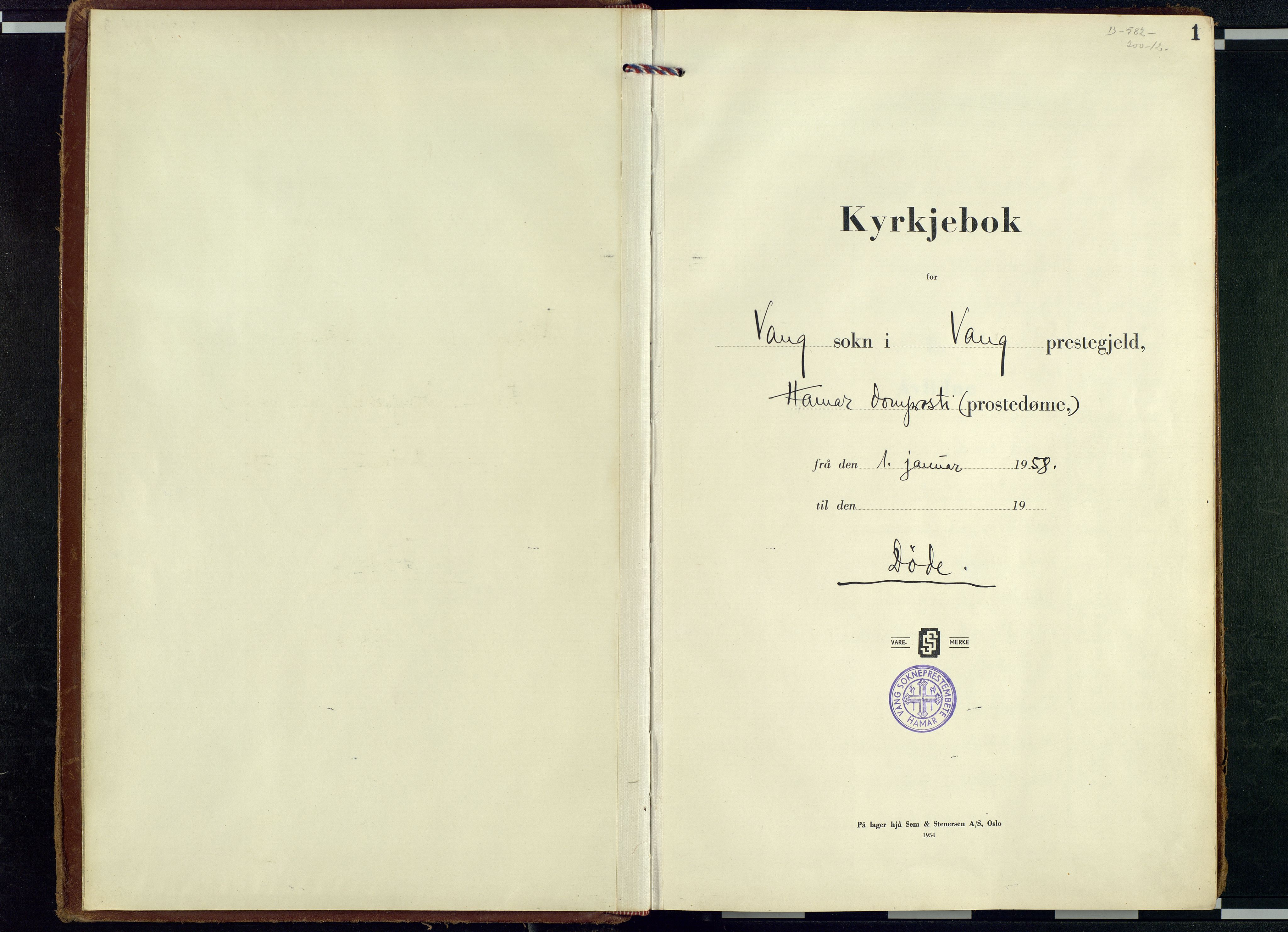 Vang prestekontor, Hedmark, AV/SAH-PREST-008/H/Ha/Haa/L0026: Ministerialbok nr. 26, 1958-1996