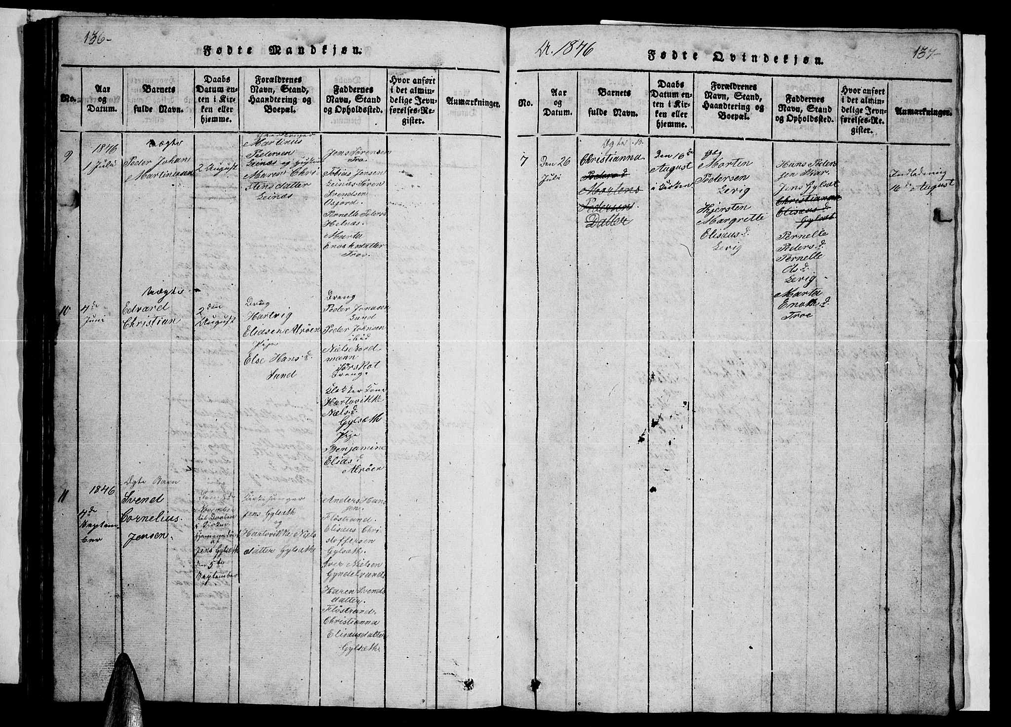 Ministerialprotokoller, klokkerbøker og fødselsregistre - Nordland, AV/SAT-A-1459/857/L0826: Klokkerbok nr. 857C01, 1821-1852, s. 136-137