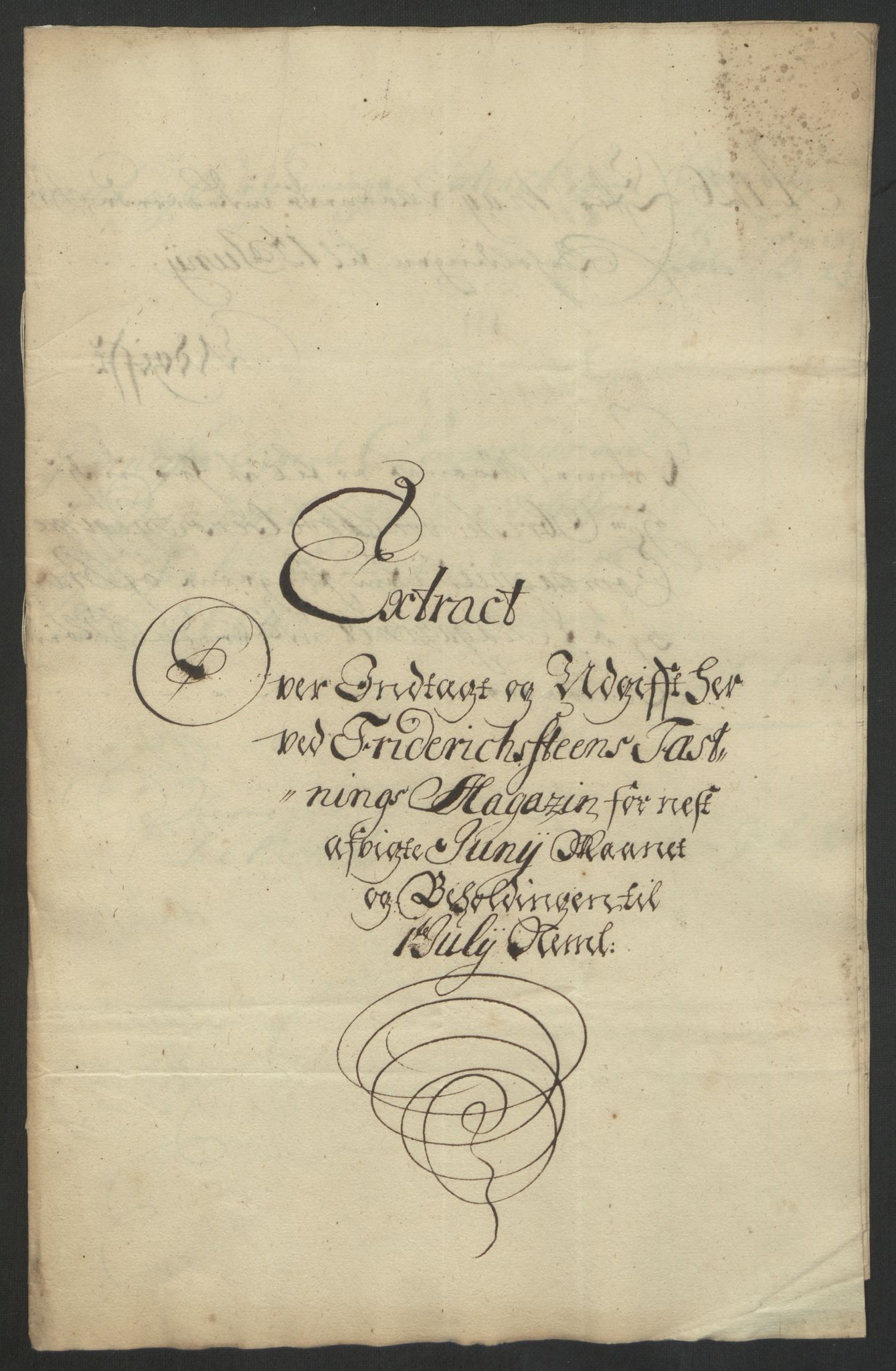 Kommanderende general (KG I) med Det norske krigsdirektorium, AV/RA-EA-5419/D/L0153: Fredriksten festning: Brev, inventarfortegnelser og regnskapsekstrakter, 1724-1729, s. 388