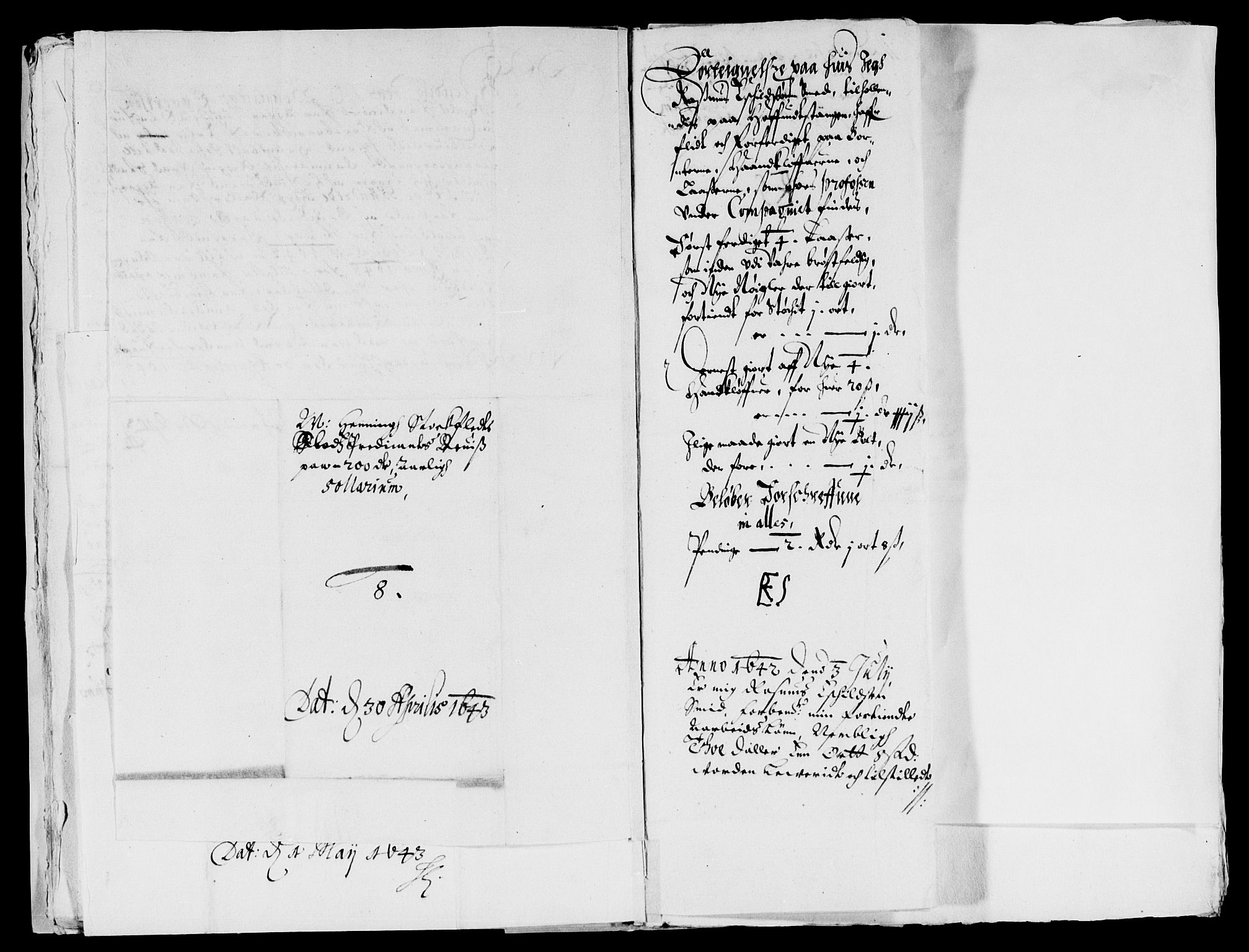 Rentekammeret inntil 1814, Reviderte regnskaper, Lensregnskaper, AV/RA-EA-5023/R/Rb/Rba/L0169: Akershus len, 1642-1643
