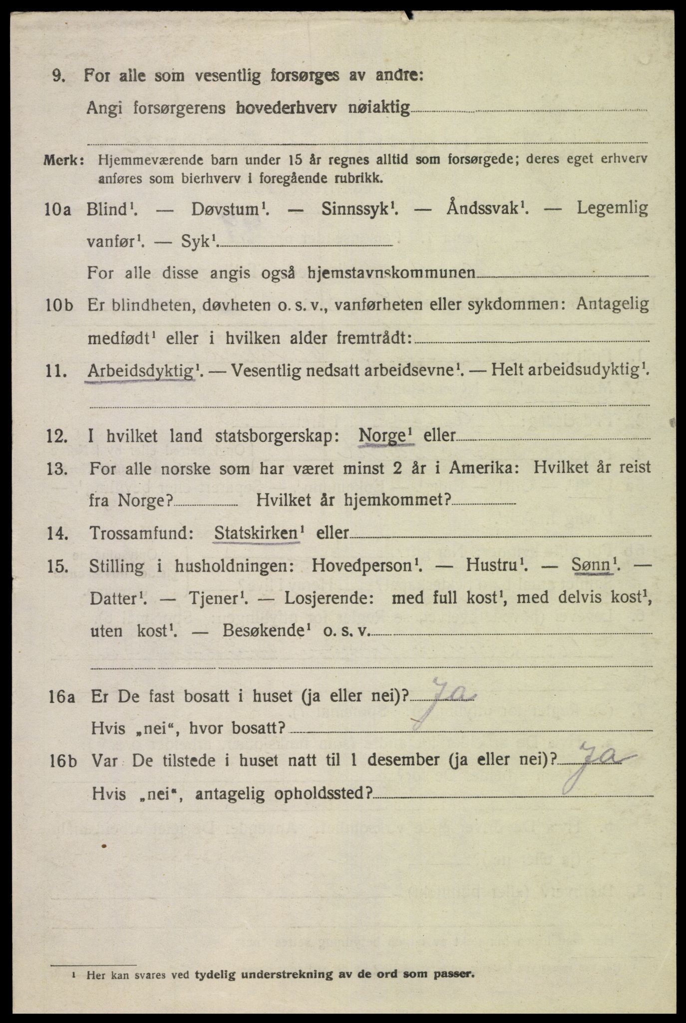 SAK, Folketelling 1920 for 1036 Fjotland herred, 1920, s. 881