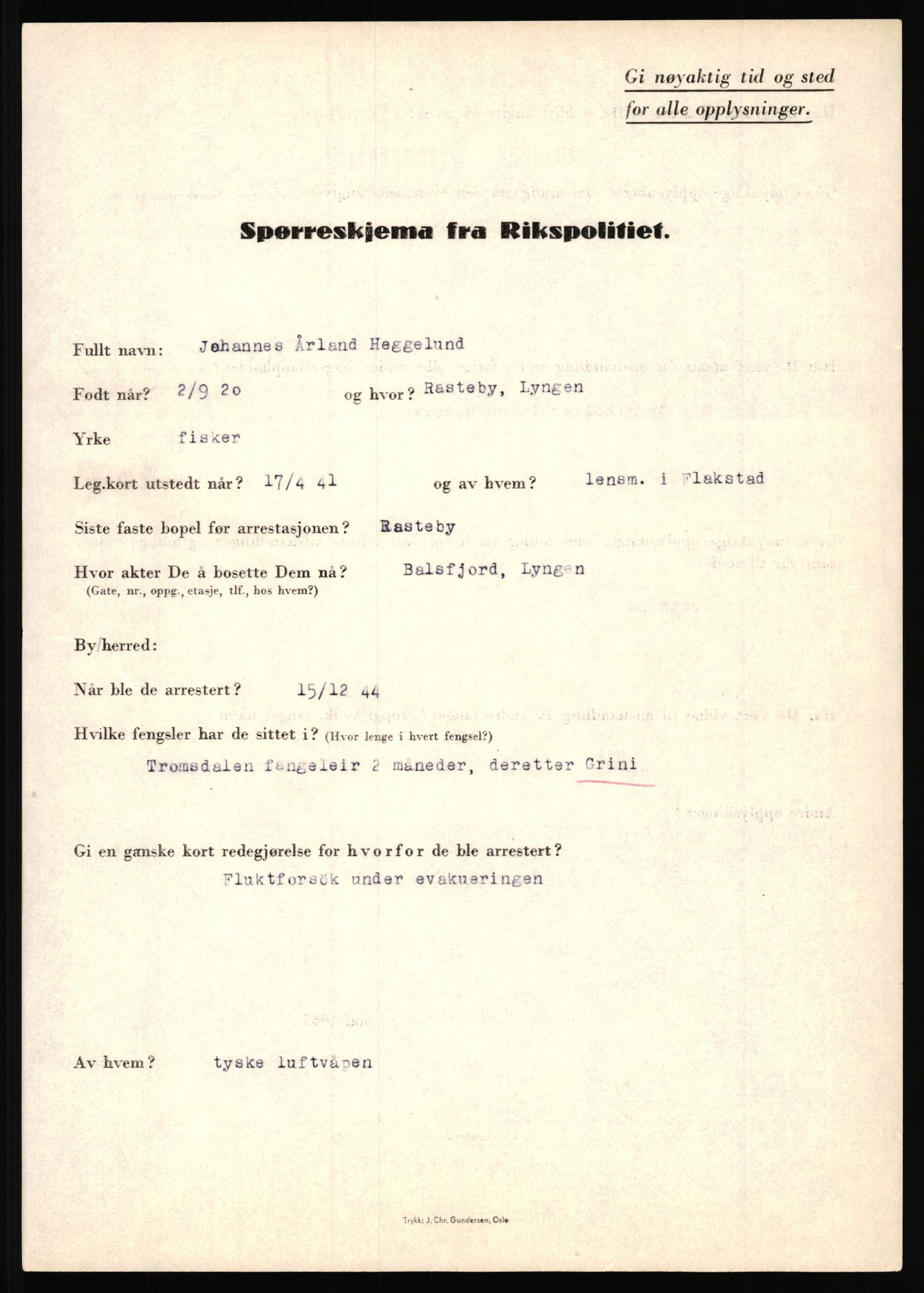 Rikspolitisjefen, AV/RA-S-1560/L/L0006: Hansen, Adolf Boye - Hemstad, Gunnar, 1940-1945, s. 935