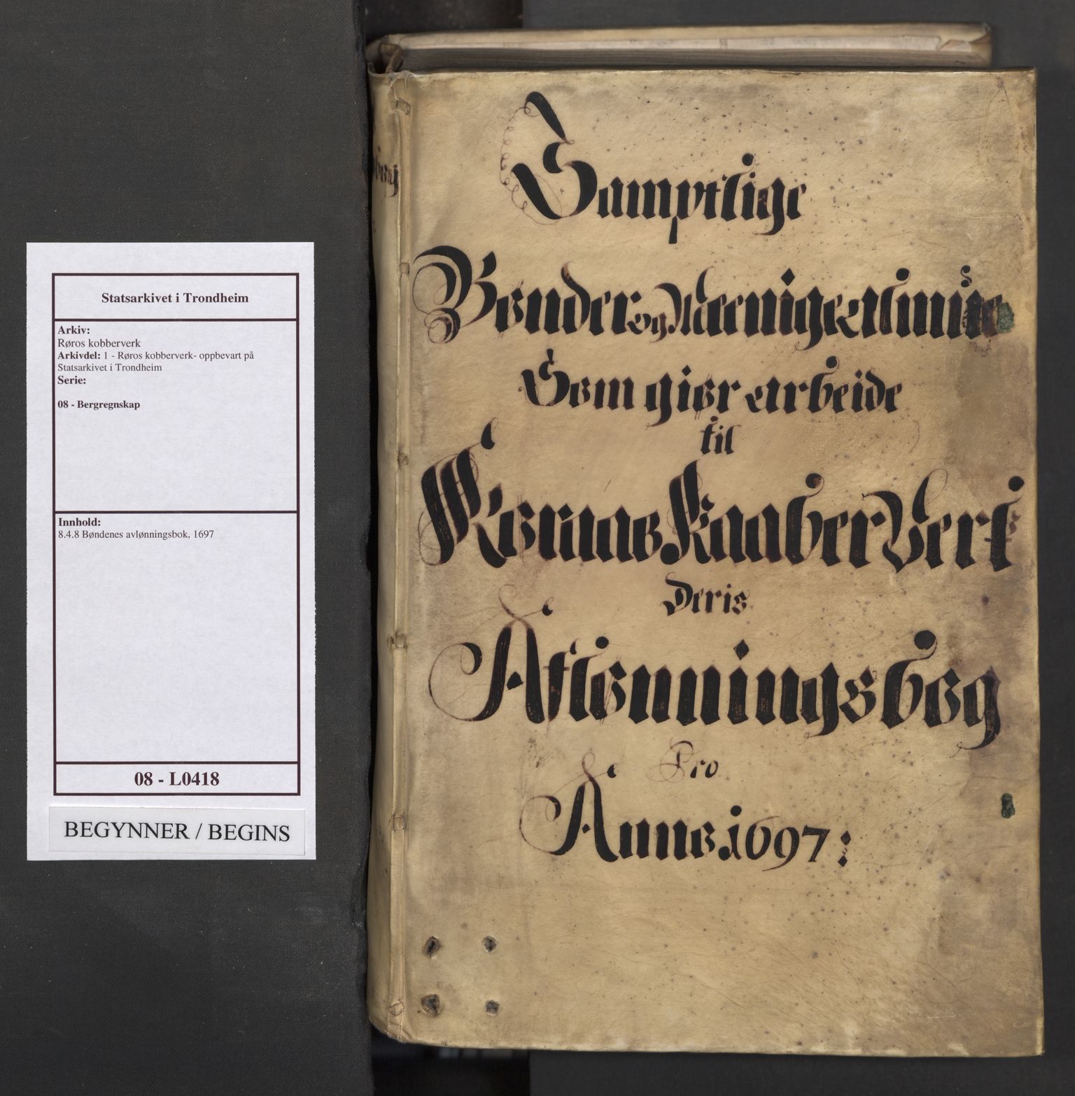 Røros kobberverk, SAT/PA-0211/1/08/L0418: 8.4.8 Bøndenes avlønningsbok, 1697