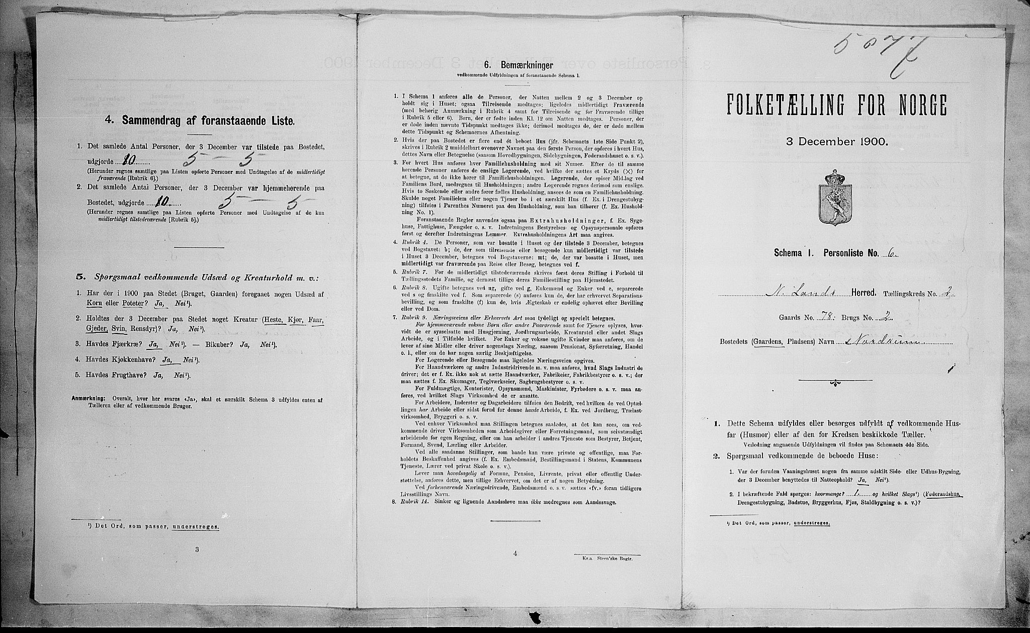 SAH, Folketelling 1900 for 0538 Nordre Land herred, 1900, s. 313