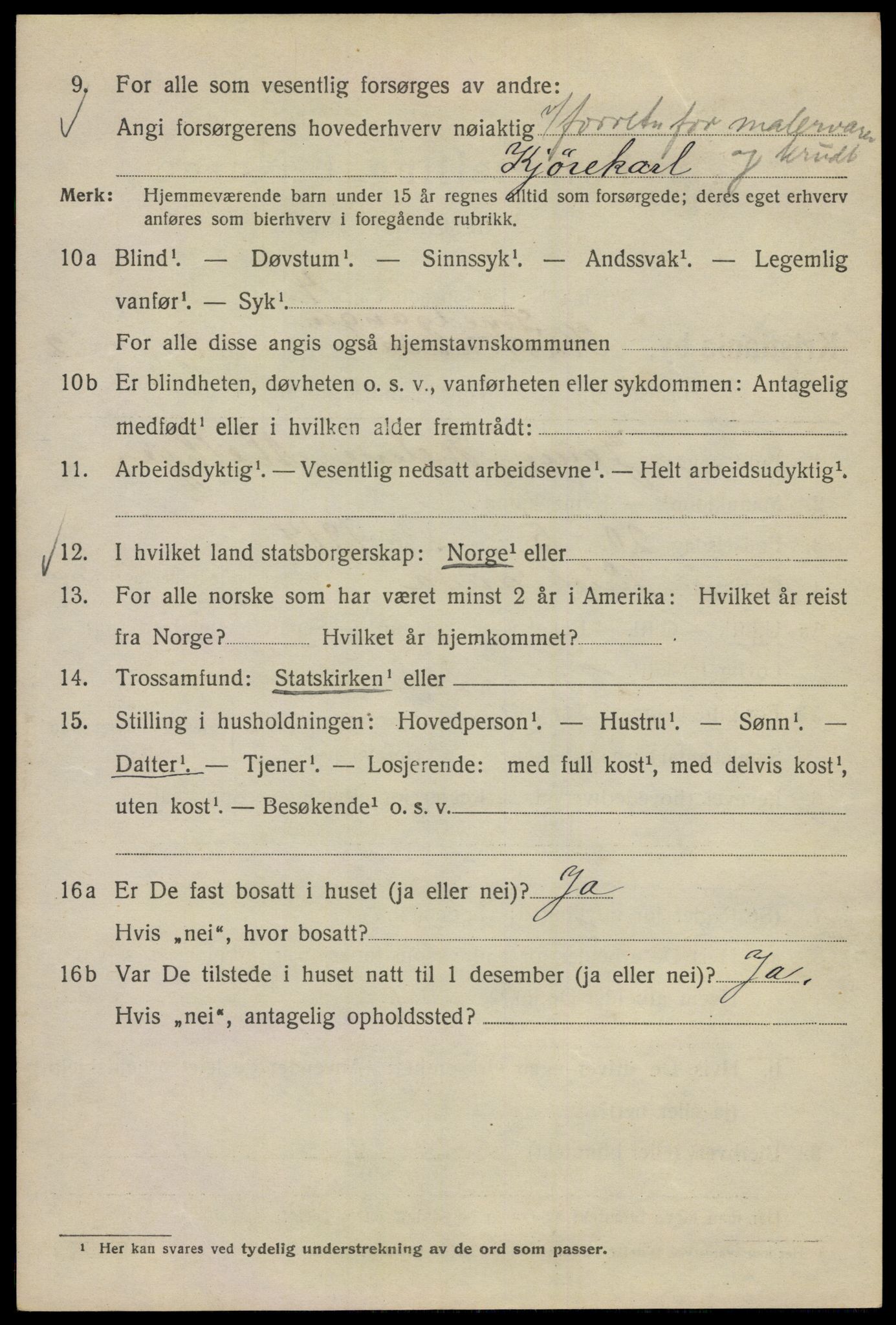 SAO, Folketelling 1920 for 0301 Kristiania kjøpstad, 1920, s. 519156