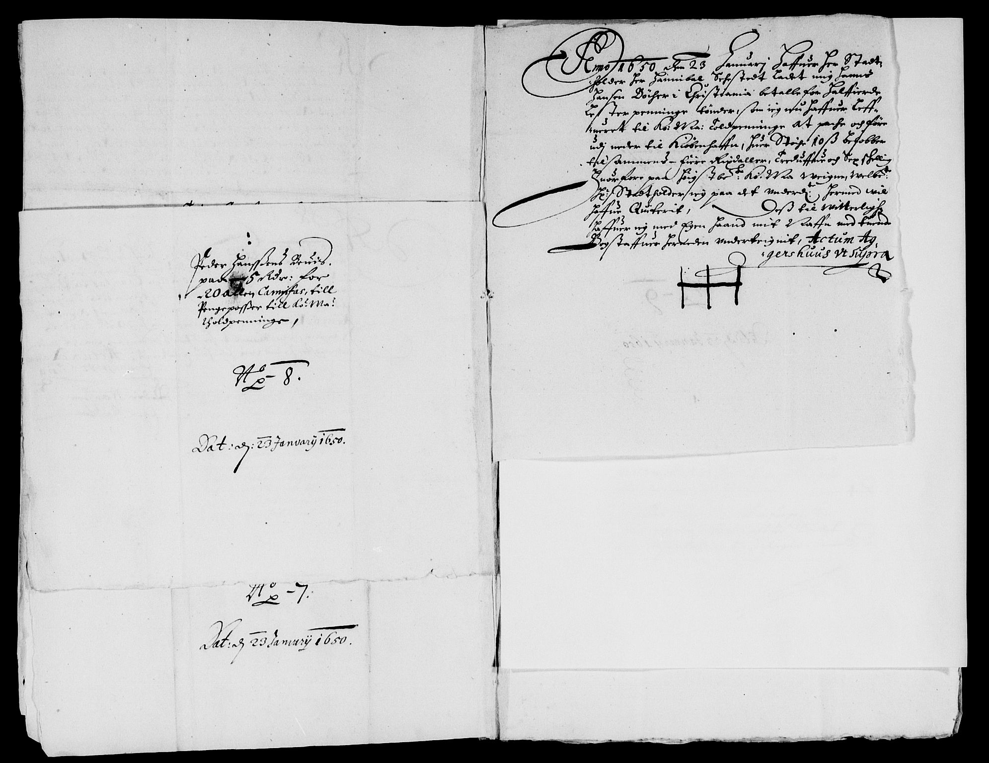 Rentekammeret inntil 1814, Reviderte regnskaper, Lensregnskaper, AV/RA-EA-5023/R/Rb/Rba/L0200: Akershus len, 1643-1651