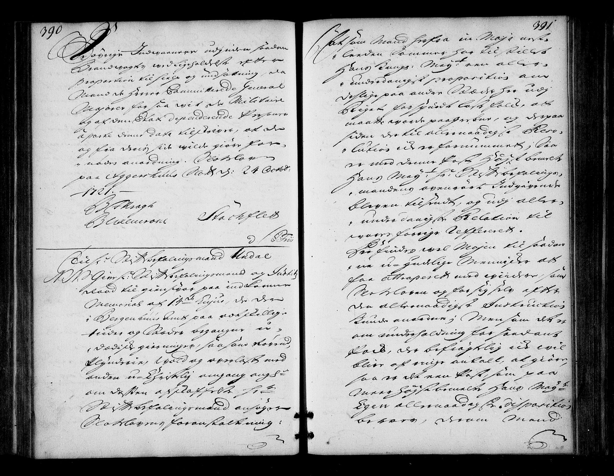 Stattholderembetet 1572-1771, AV/RA-EA-2870/Bd/L0013: Ordreprotokoll, 1720-1722, s. 390-391