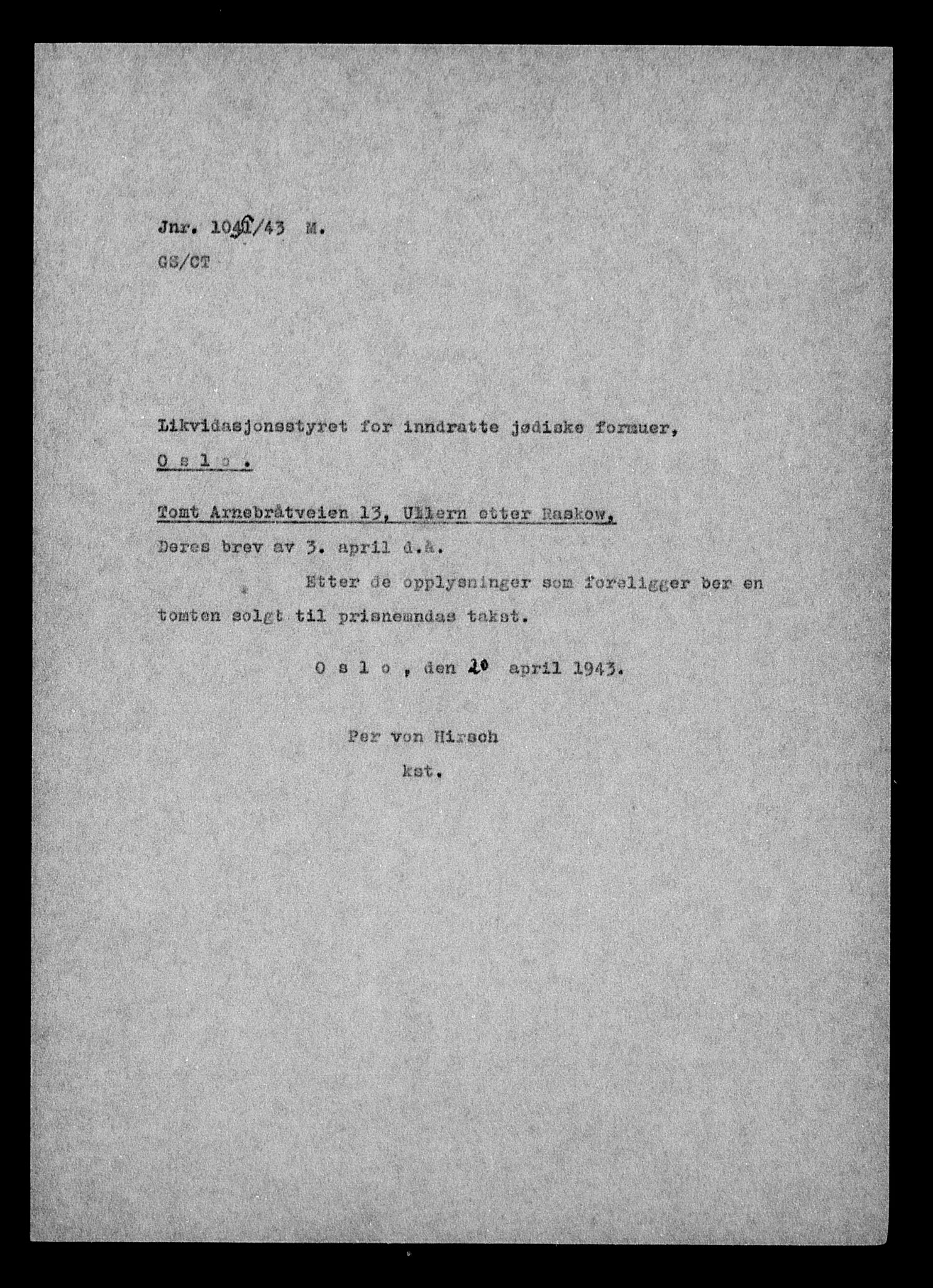 Justisdepartementet, Tilbakeføringskontoret for inndratte formuer, AV/RA-S-1564/H/Hc/Hcc/L0972: --, 1945-1947, s. 145