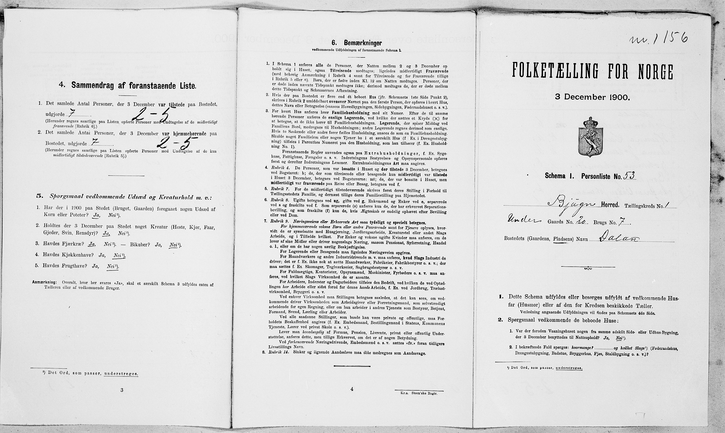SAT, Folketelling 1900 for 1627 Bjugn herred, 1900, s. 132