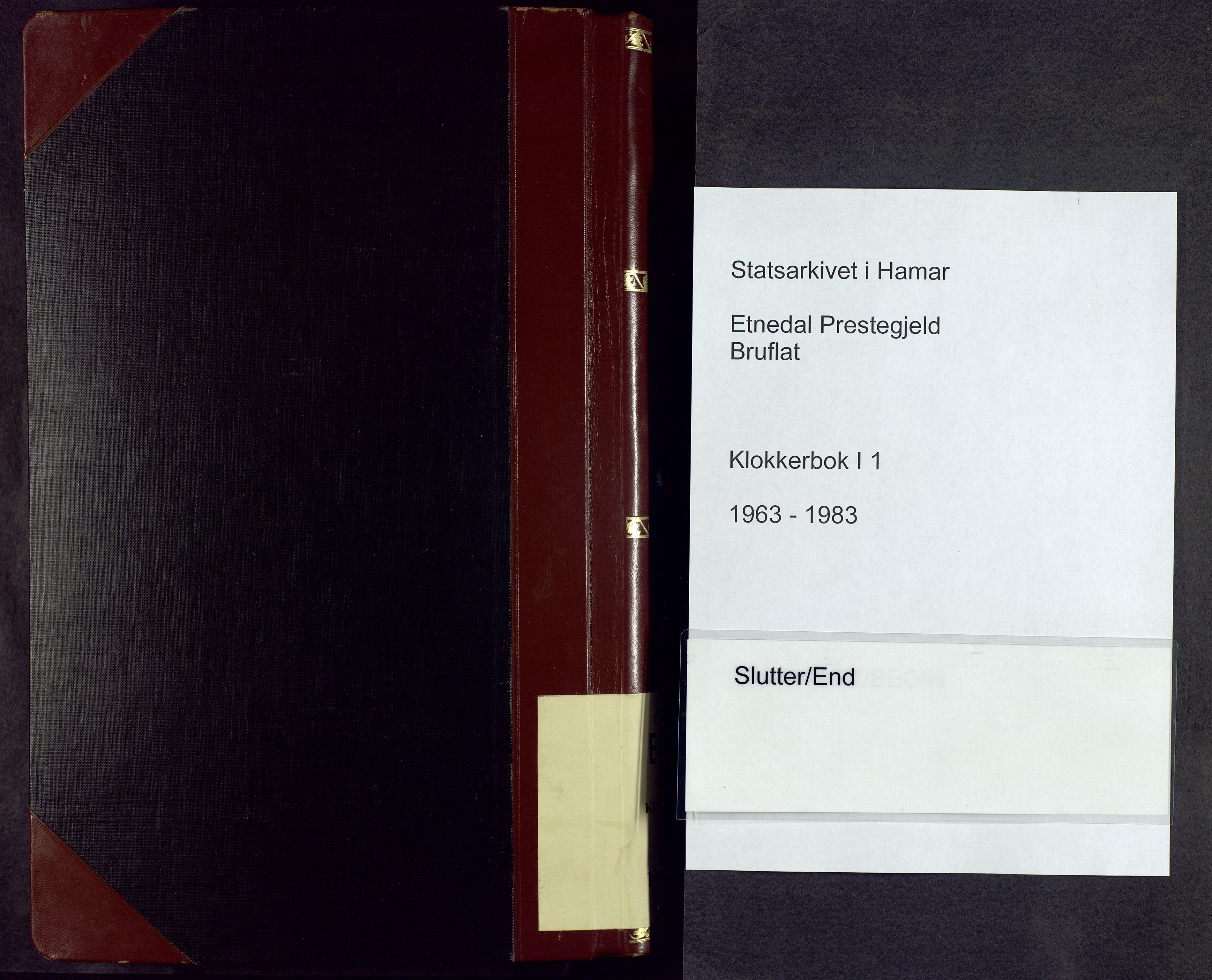 Etnedal prestekontor, SAH/PREST-130/H/Ha/Hab/Haba/L0001: Klokkerbok nr. I 1, 1963-1983