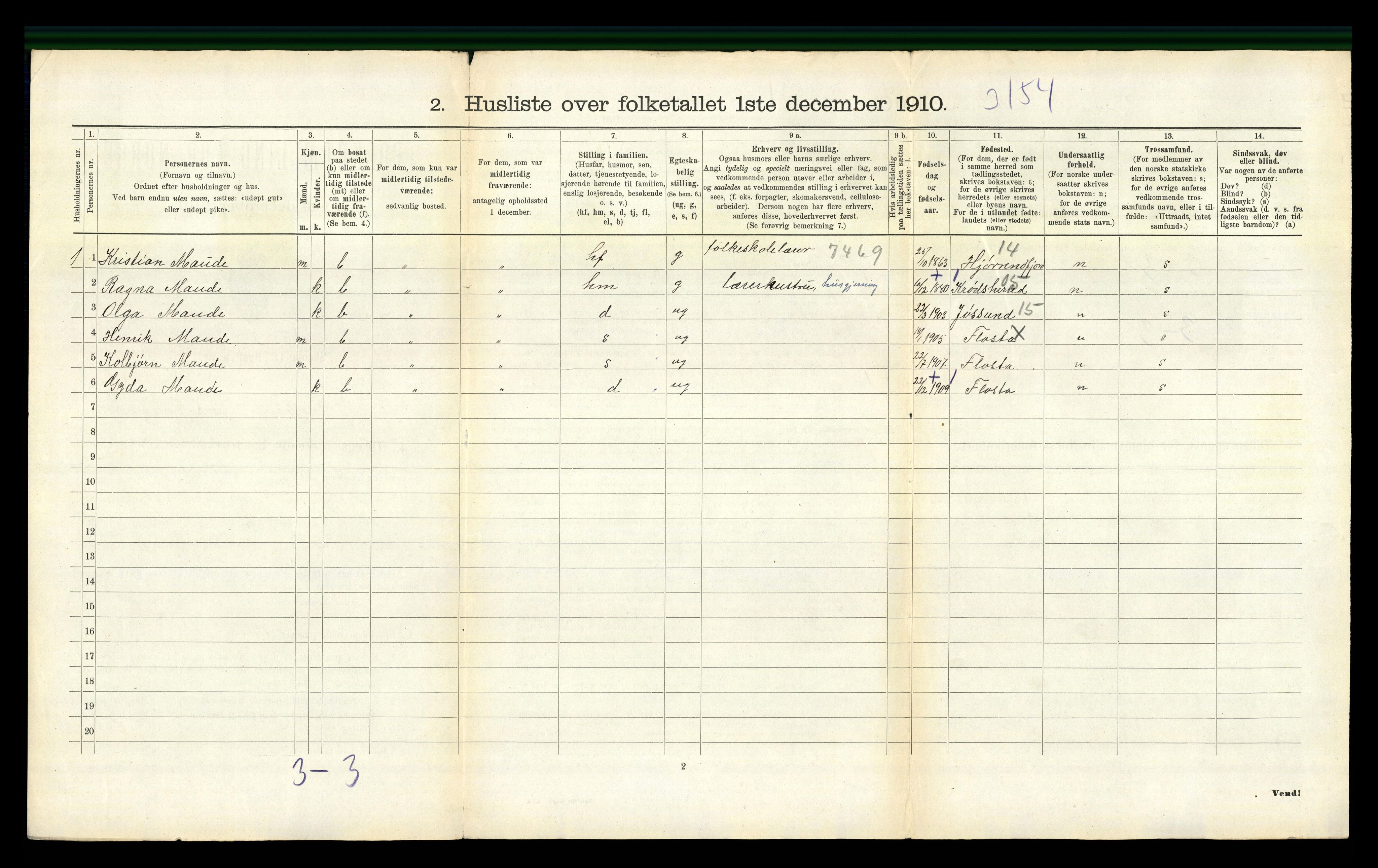 RA, Folketelling 1910 for 0916 Flosta herred, 1910, s. 706