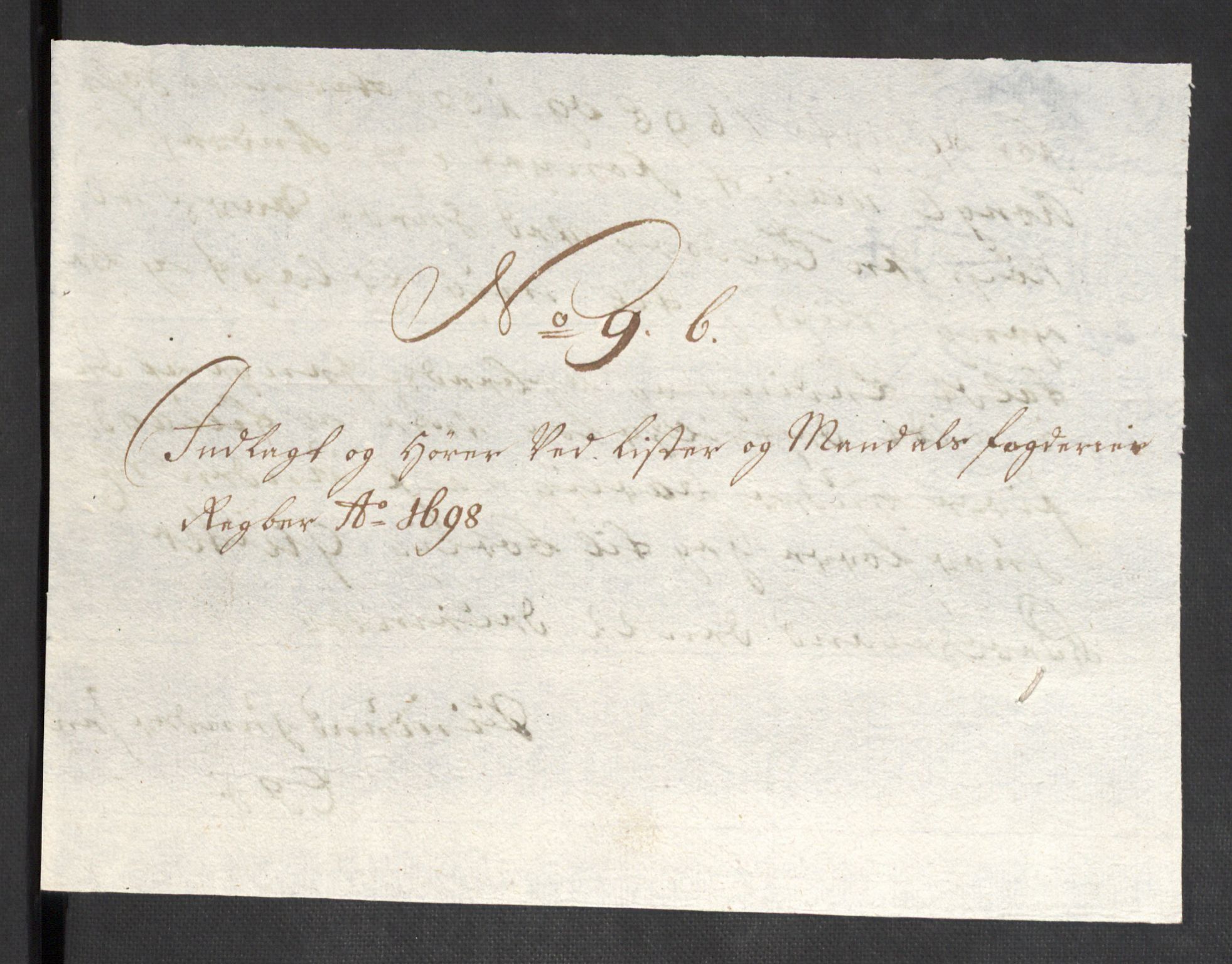 Rentekammeret inntil 1814, Reviderte regnskaper, Fogderegnskap, AV/RA-EA-4092/R43/L2547: Fogderegnskap Lista og Mandal, 1698-1699, s. 79