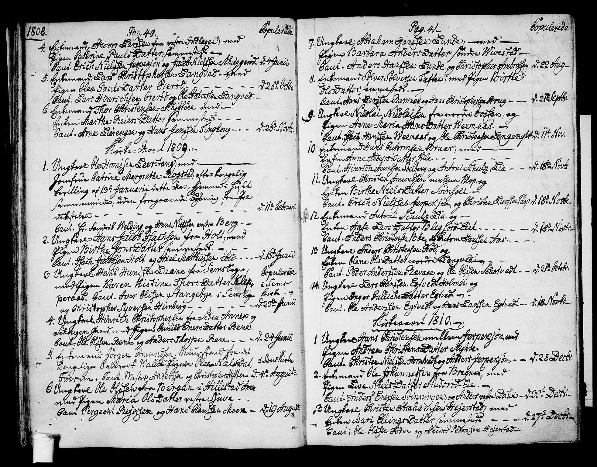 Ramnes kirkebøker, SAKO/A-314/F/Fa/L0003: Ministerialbok nr. I 3, 1790-1813, s. 40-41