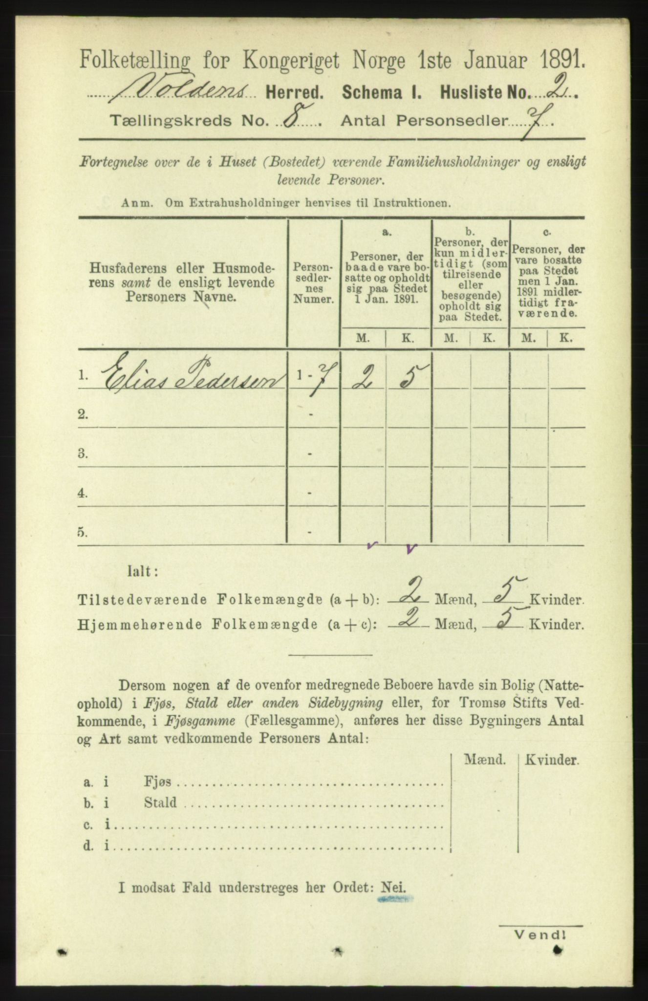 RA, Folketelling 1891 for 1519 Volda herred, 1891, s. 3771