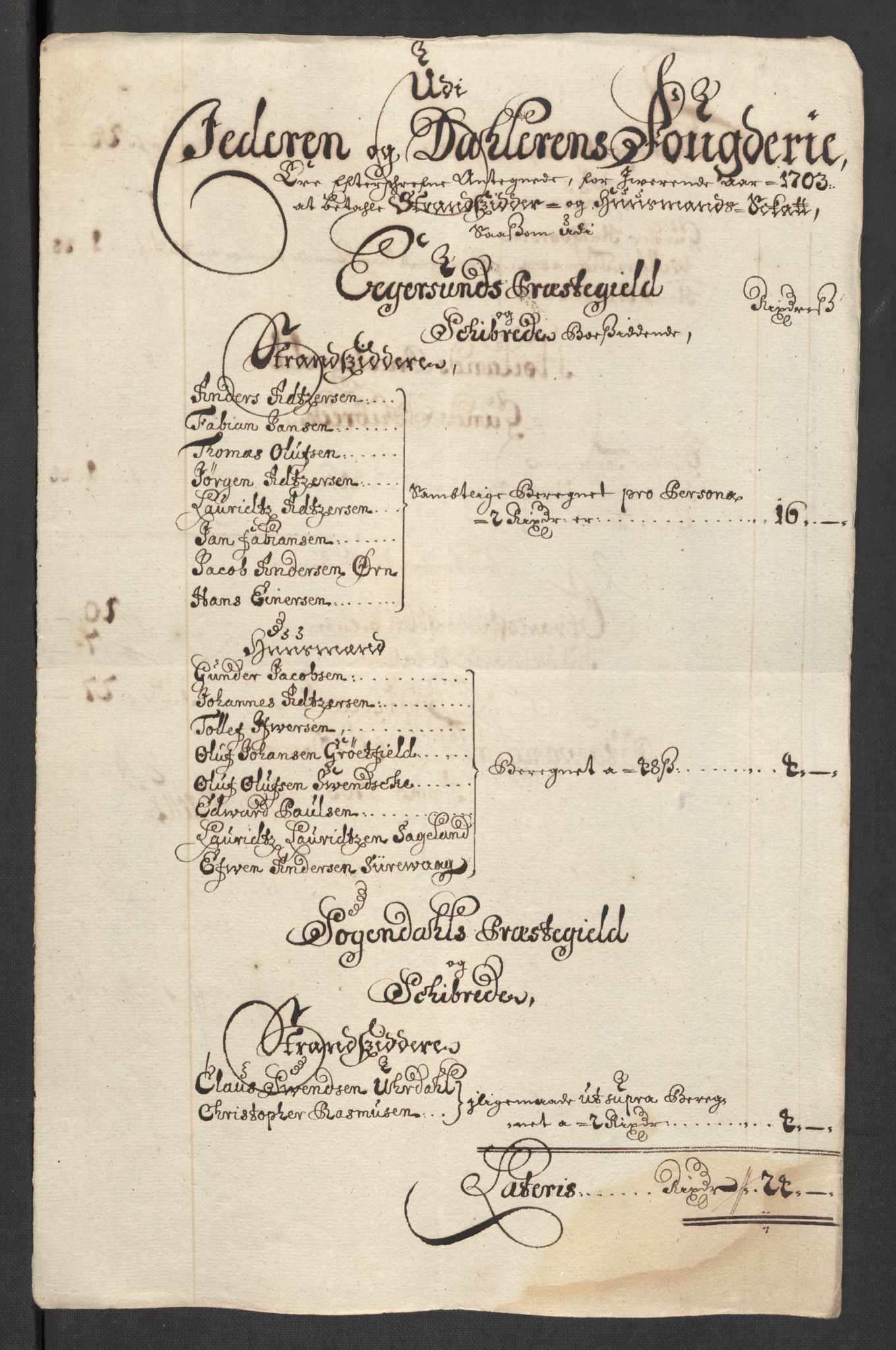 Rentekammeret inntil 1814, Reviderte regnskaper, Fogderegnskap, RA/EA-4092/R46/L2732: Fogderegnskap Jæren og Dalane, 1703-1704, s. 28