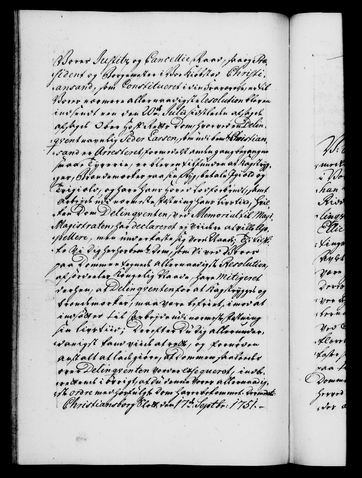 Danske Kanselli 1572-1799, RA/EA-3023/F/Fc/Fca/Fcab/L0033: Norske tegnelser, 1751-1752, s. 266b