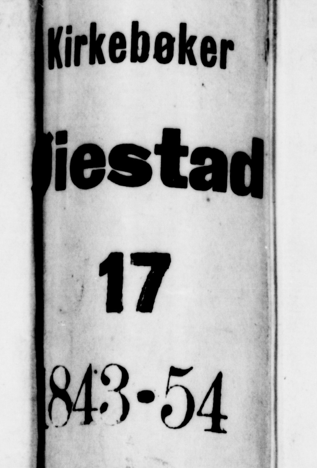 Øyestad sokneprestkontor, SAK/1111-0049/F/Fb/L0006: Klokkerbok nr. B 6, 1843-1854
