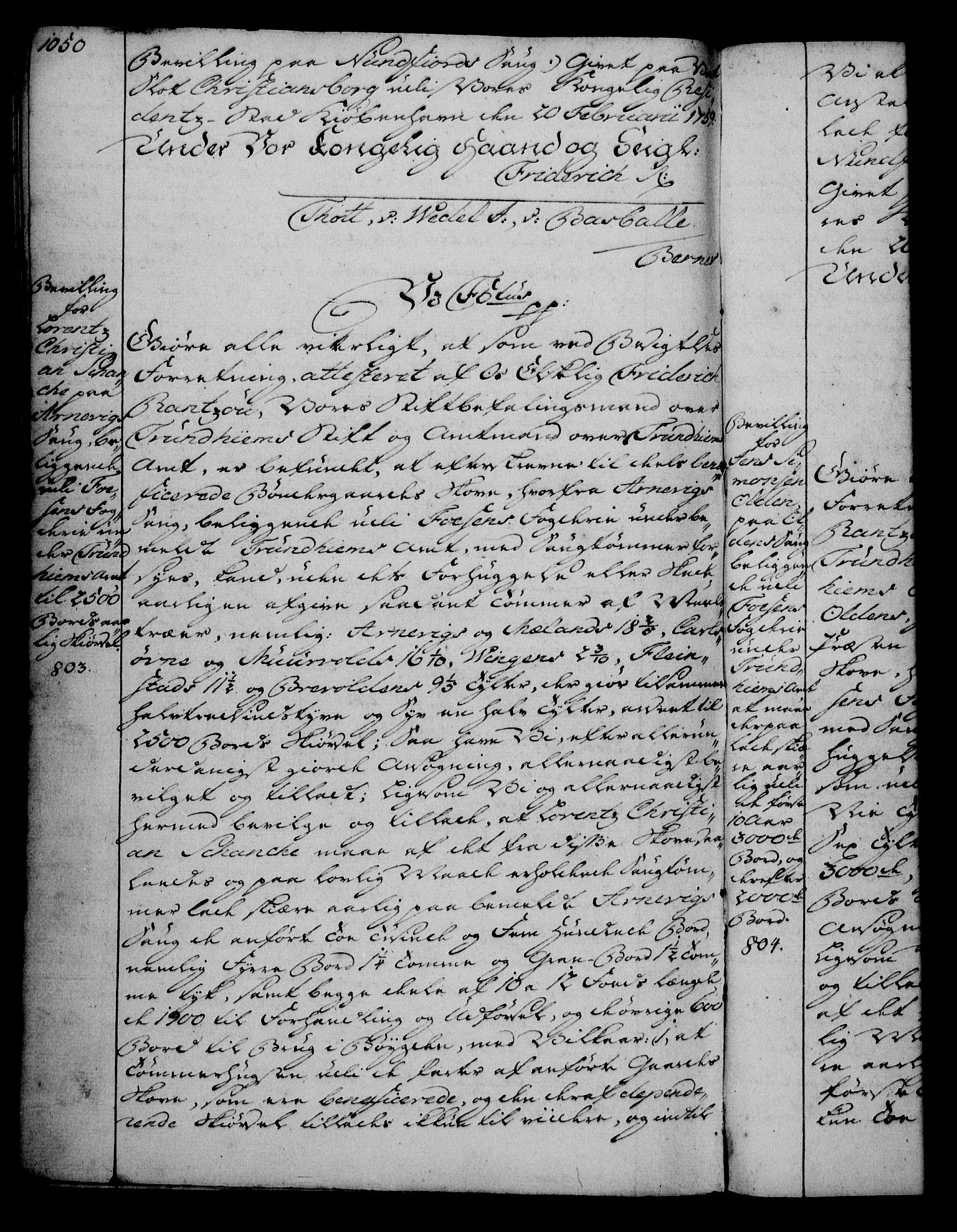 Rentekammeret, Kammerkanselliet, AV/RA-EA-3111/G/Gg/Gga/L0006: Norsk ekspedisjonsprotokoll med register (merket RK 53.6), 1749-1759, s. 1050