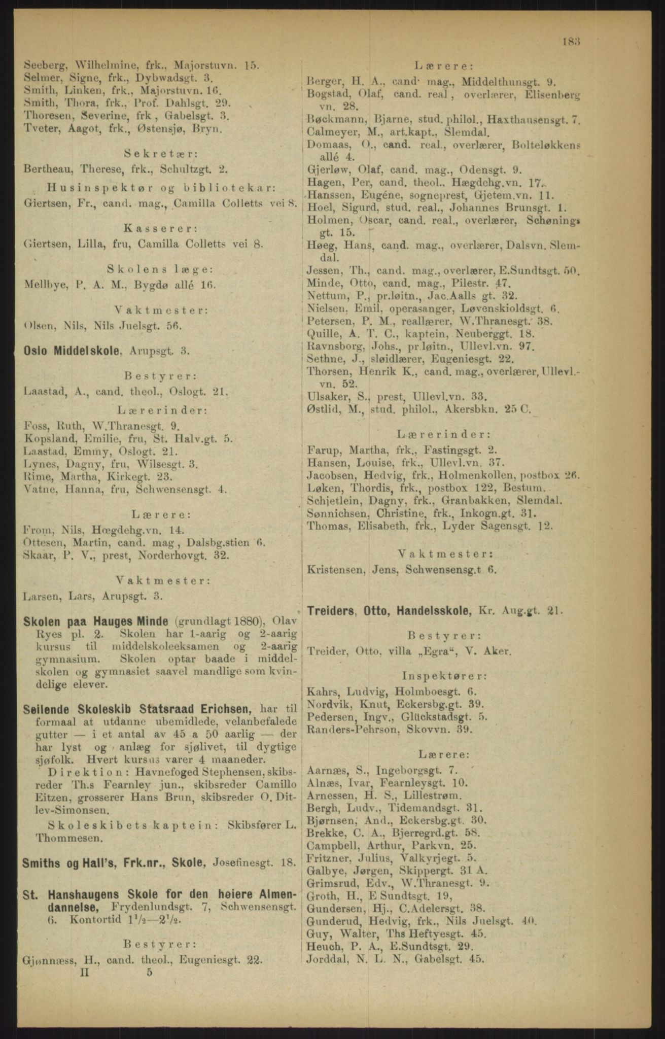 Kristiania/Oslo adressebok, PUBL/-, 1915, s. 183
