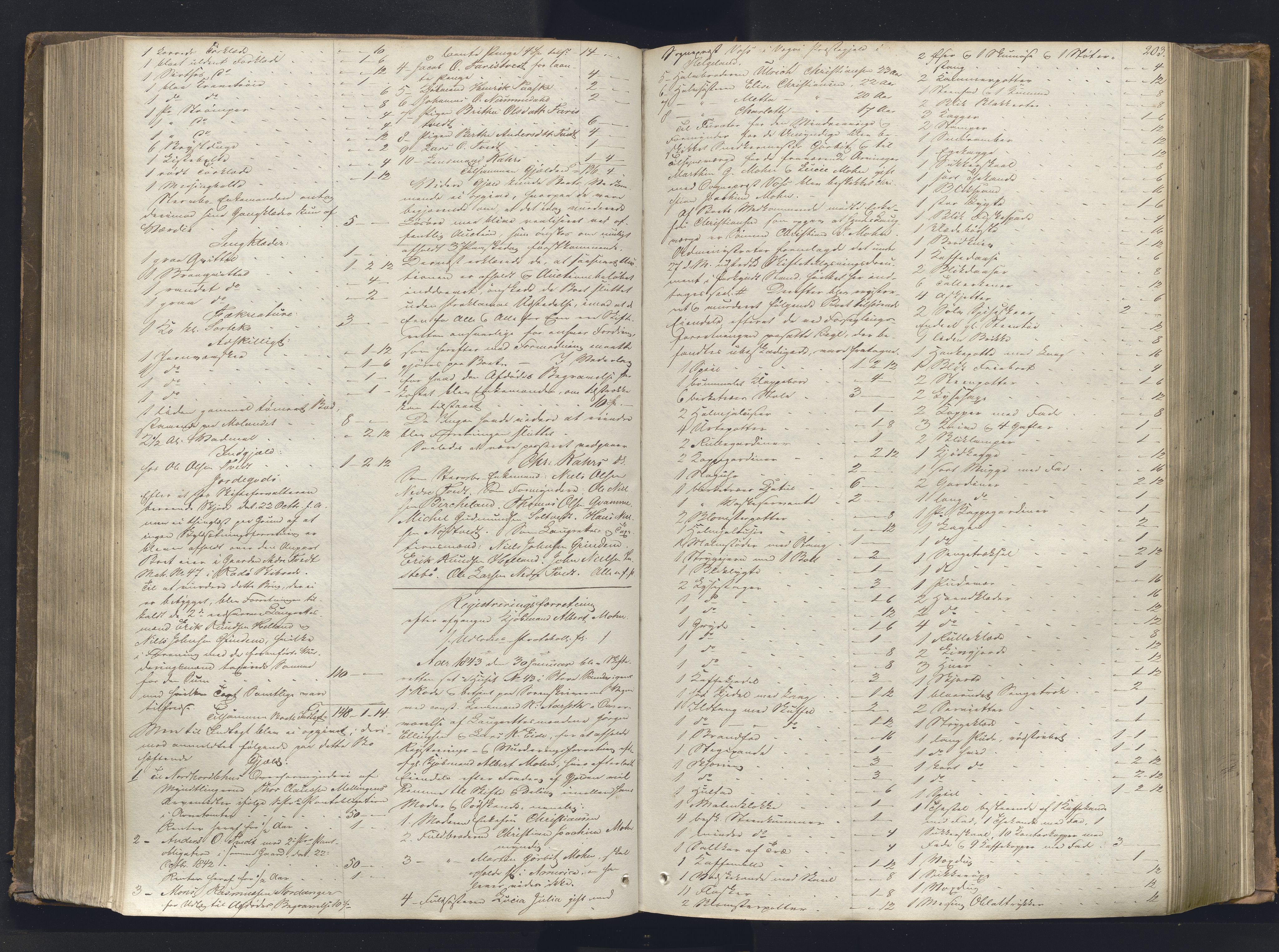 Nordhordland sorenskrivar, AV/SAB-A-2901/1/H/Hb/L0001: Registreringsprotokollar, 1841-1845, s. 203