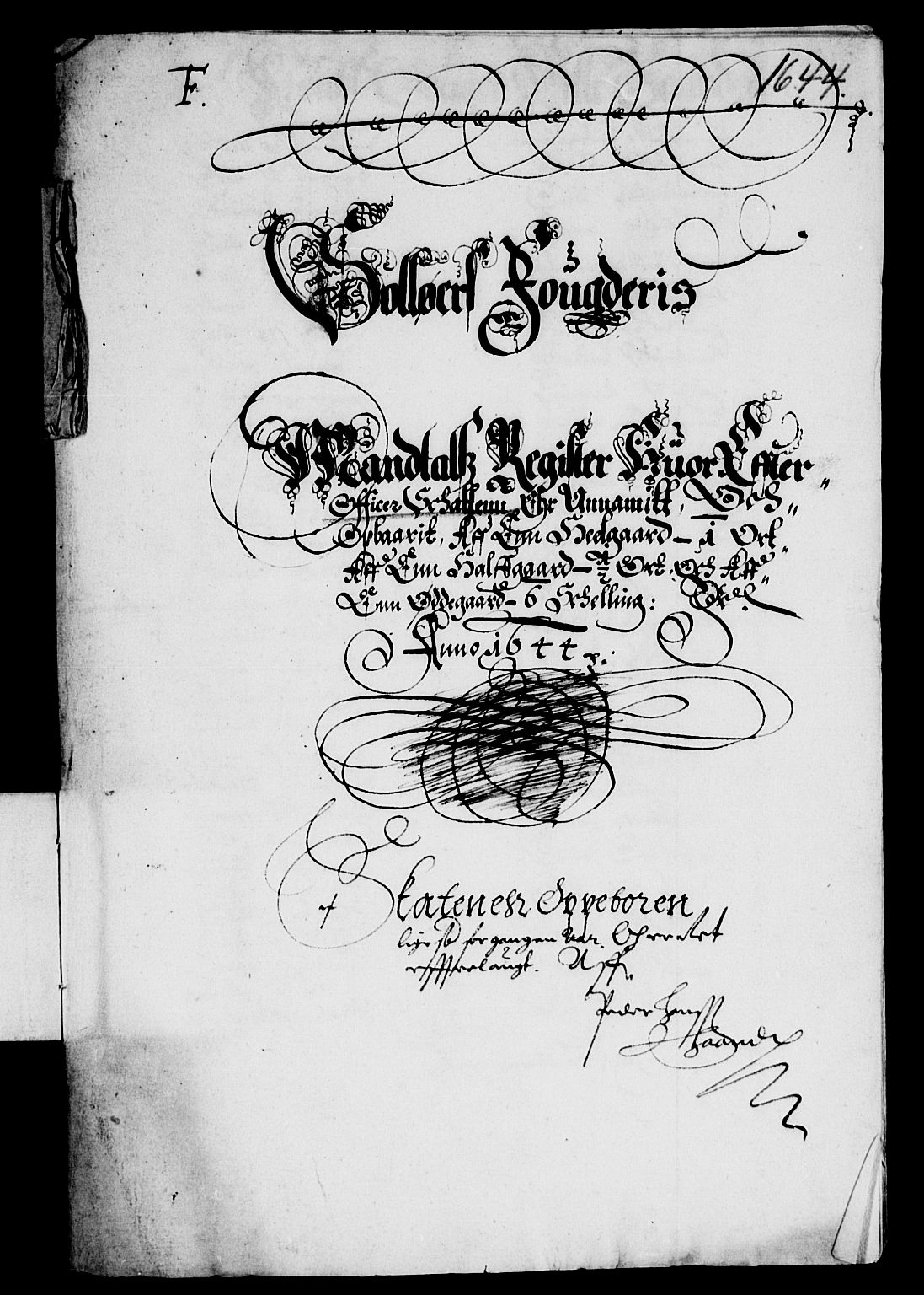 Rentekammeret inntil 1814, Reviderte regnskaper, Lensregnskaper, AV/RA-EA-5023/R/Rb/Rba/L0177: Akershus len, 1643-1644