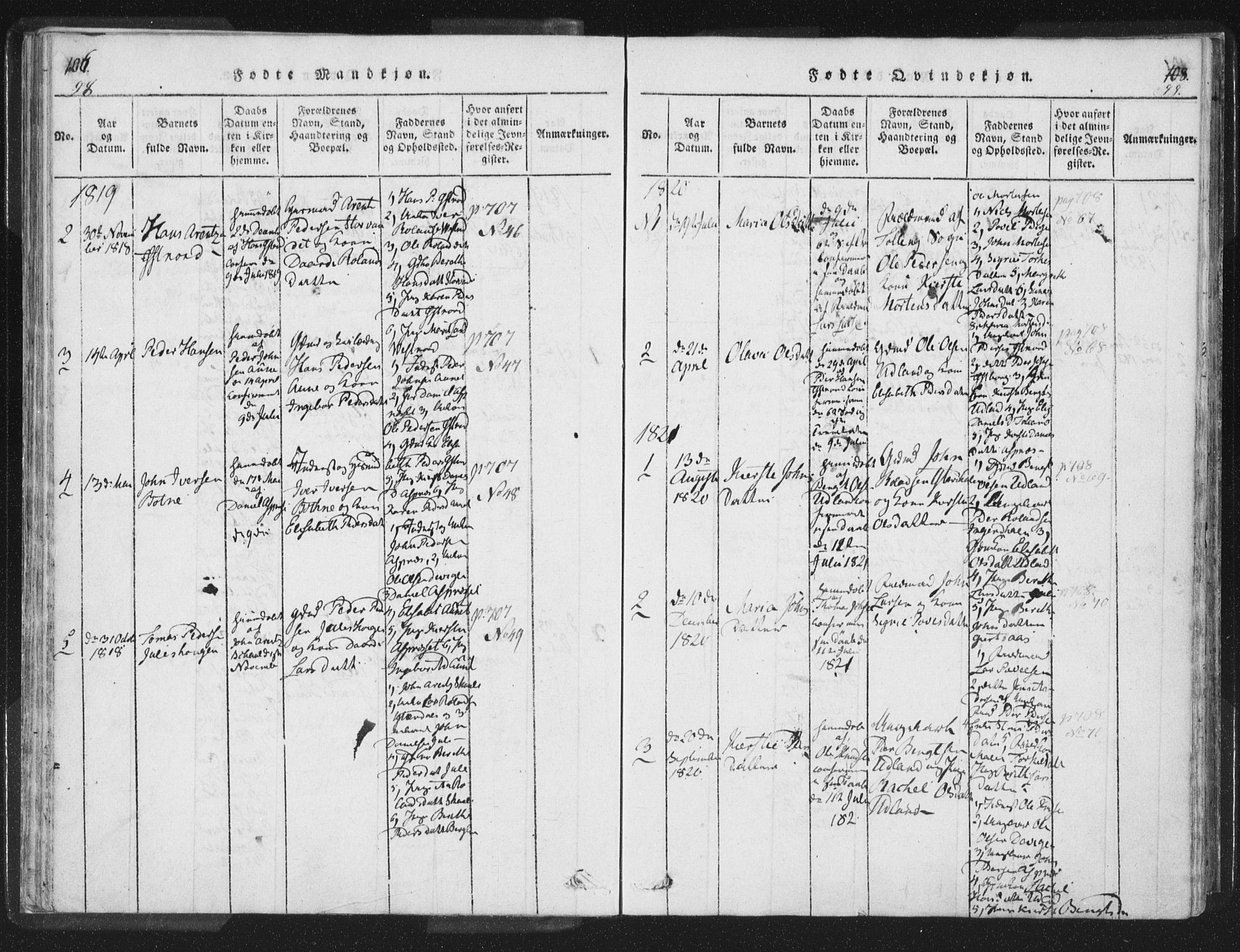 Ministerialprotokoller, klokkerbøker og fødselsregistre - Nord-Trøndelag, SAT/A-1458/755/L0491: Ministerialbok nr. 755A01 /2, 1817-1864, s. 98-99