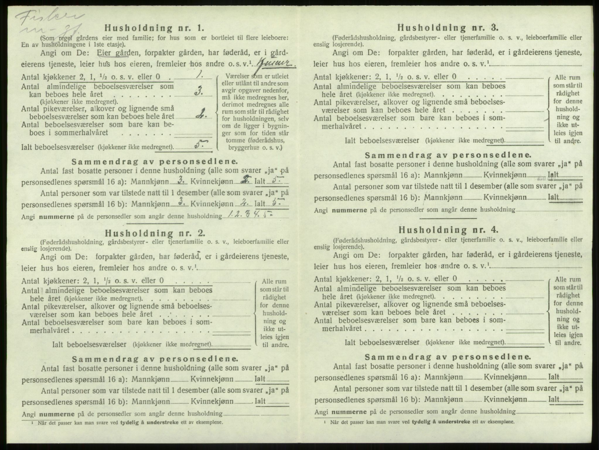 SAB, Folketelling 1920 for 1438 Bremanger herred, 1920, s. 179